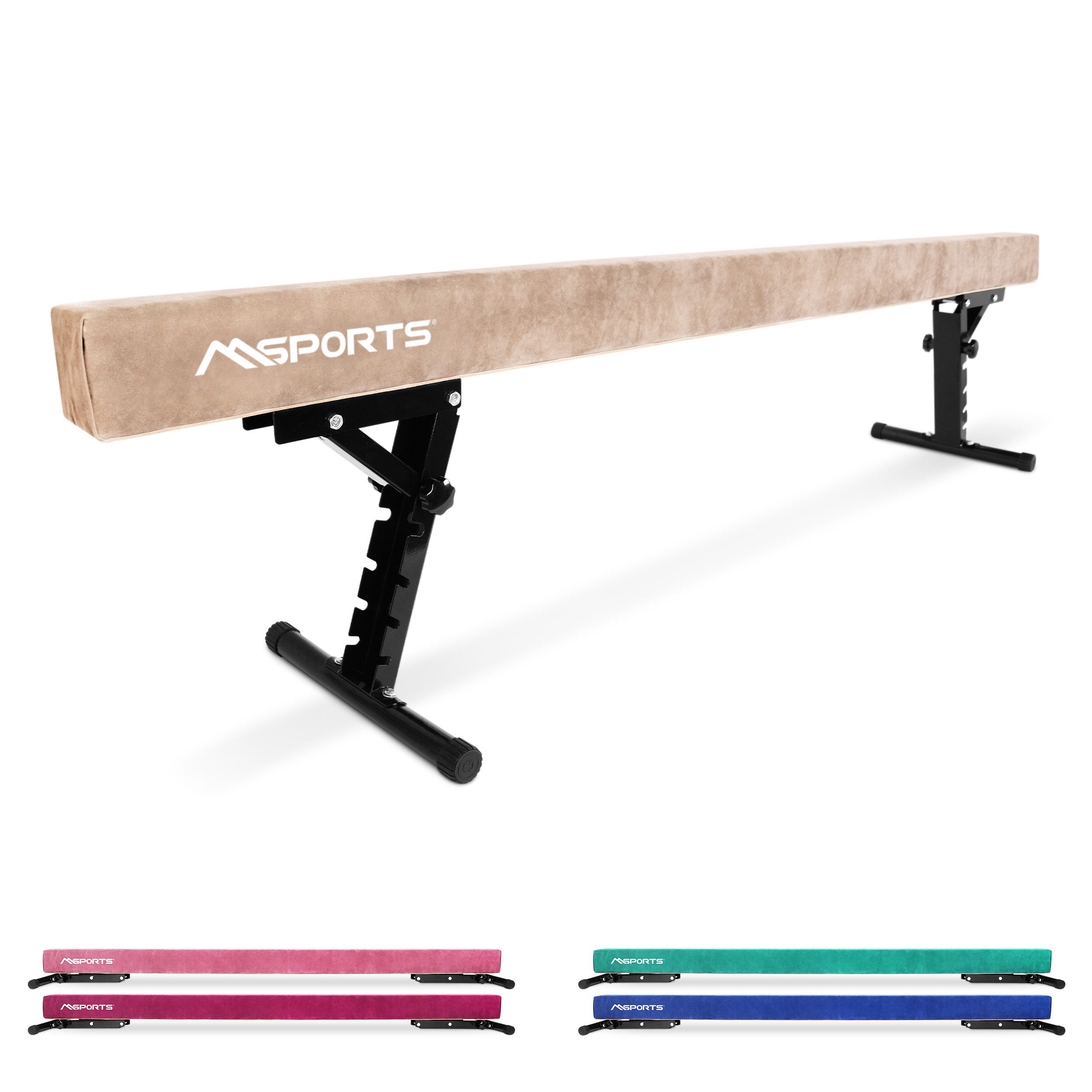 MSports® Balancetrainer Schwebebalken Premium - 245 cm – 5-stufig höhenverstellbar