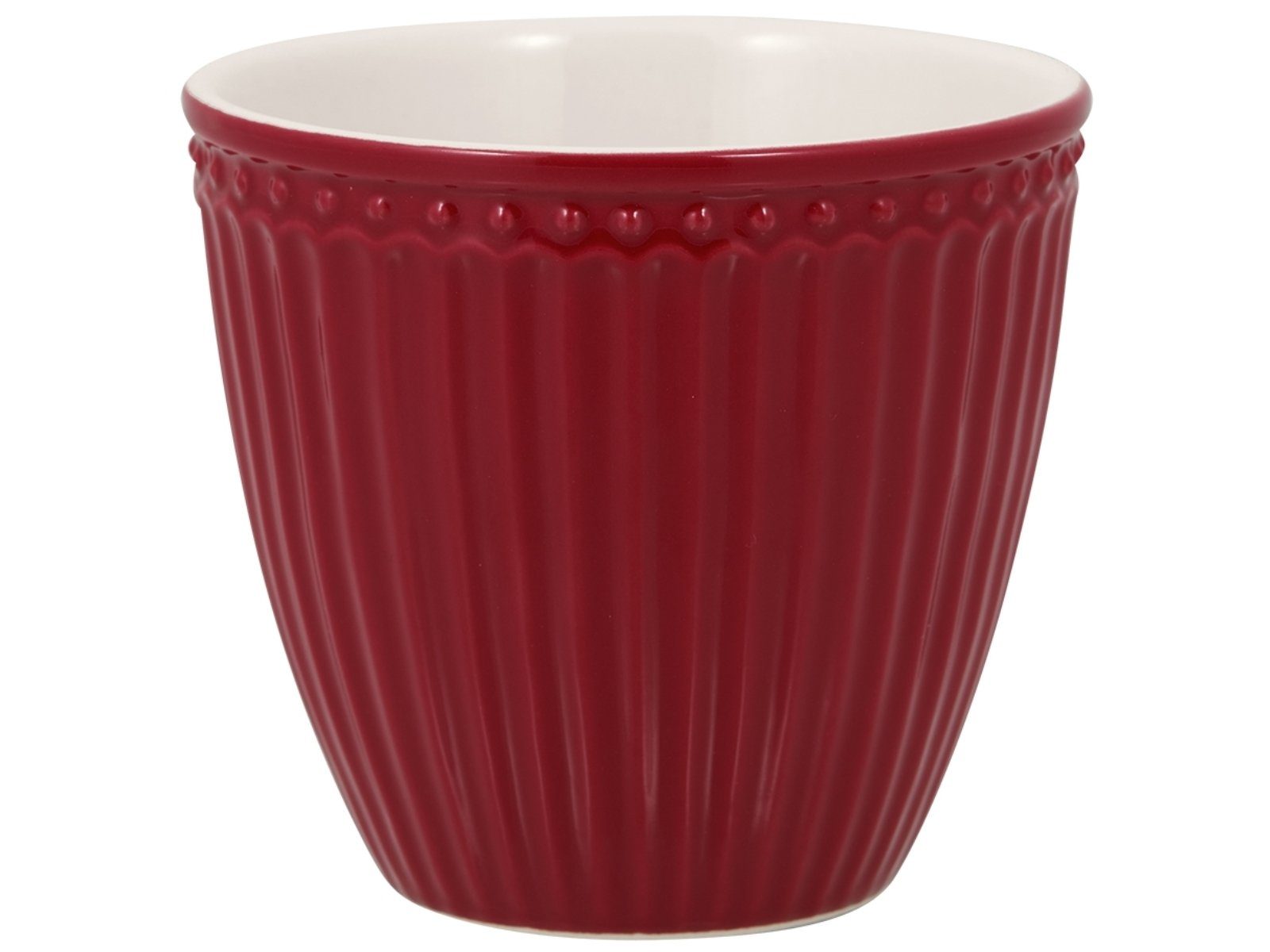Greengate Becher Alice Latte Cup claret red 0,35 l, Porzellan