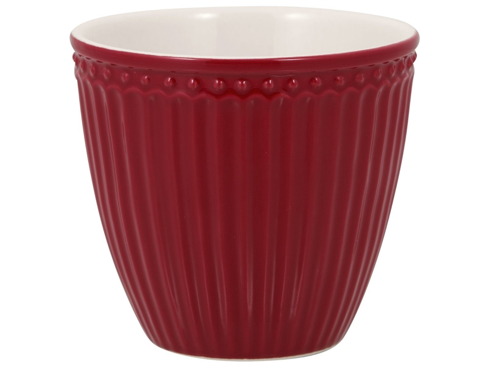 Greengate Becher Alice Latte Cup claret red 0,35 l, Stoneware