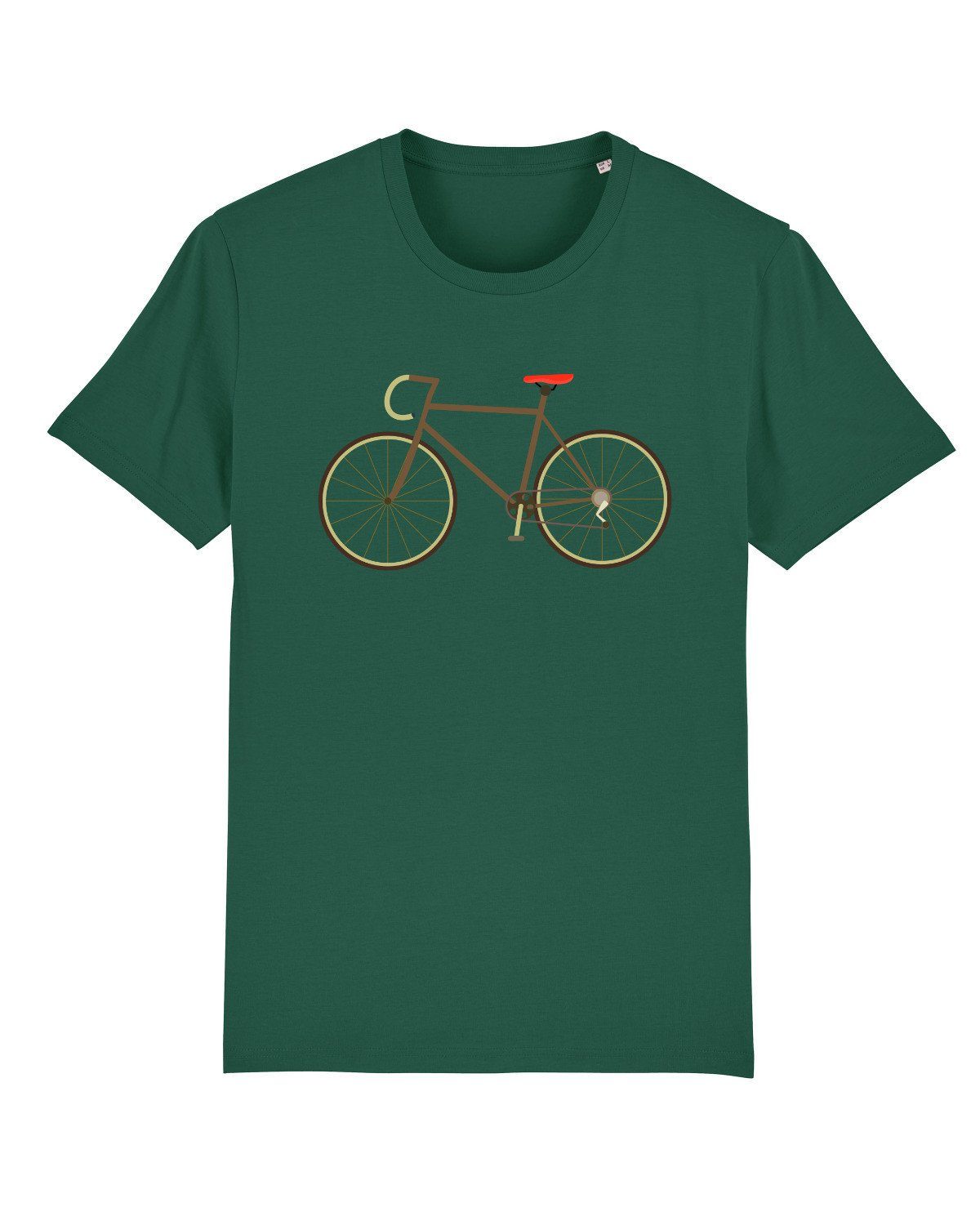 wat? Apparel Print-Shirt Fahrrad (1-tlg) flaschengrün