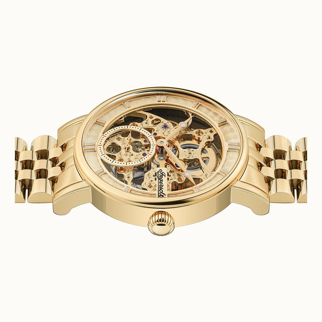 Ingersoll Automatikuhr The Herald I00408, Armbanduhr, Herrenuhr, Mechanische Uhr, Edelstahlarmband, analog