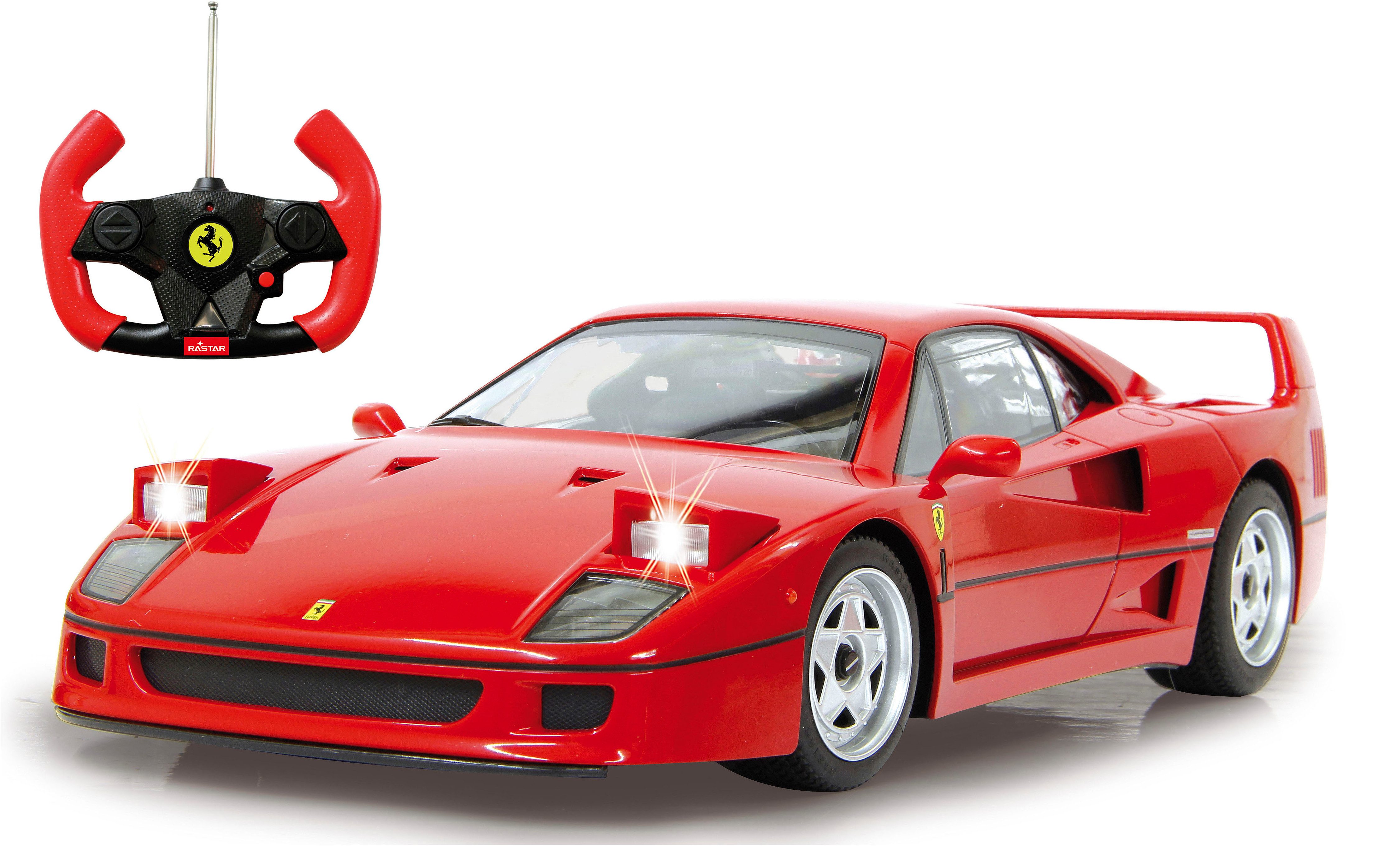 Jamara RC-Auto Deluxe Cars, Ferrari F40, 1:14, rot, 27MHz, mit LED-Licht