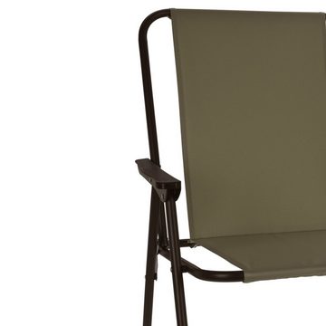 Mojawo Essgruppe 3-teiliges Campingmöbel Set L80xB60xH50-70cm schwarz/Olivegrün