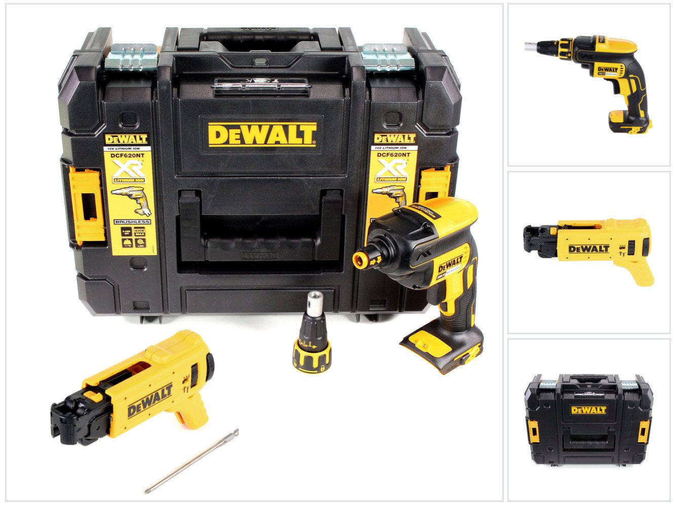 DeWalt Akku-Trockenbauschrauber DCF 620 NT Akku Trockenbauschrauber 18V 1/4" Brushless + TSTAK