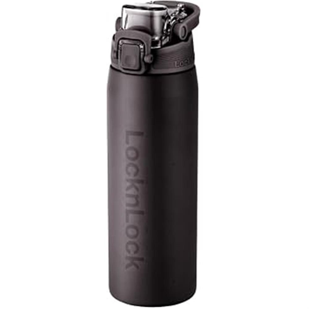 LocknLock Thermoflasche Edelstahl-Thermoflasche 720 ml, One-Touch, Tragegriff, rutschfest, auslaufsicher, kohlensäuregeeignet