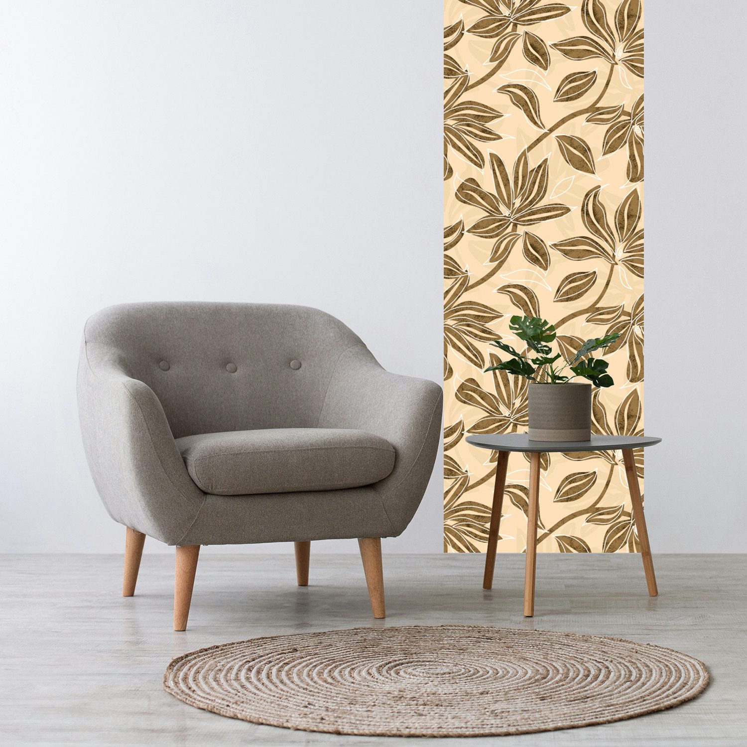 queence 3D-Tapete Blumenranke, selbstklebendes Wandpaneel, texturiert, bedruckt, mehrfarbig, Motiv, (1 St), 60 x 250 cm Fototapete, Mustertapete, Anbringung ohne Kleister