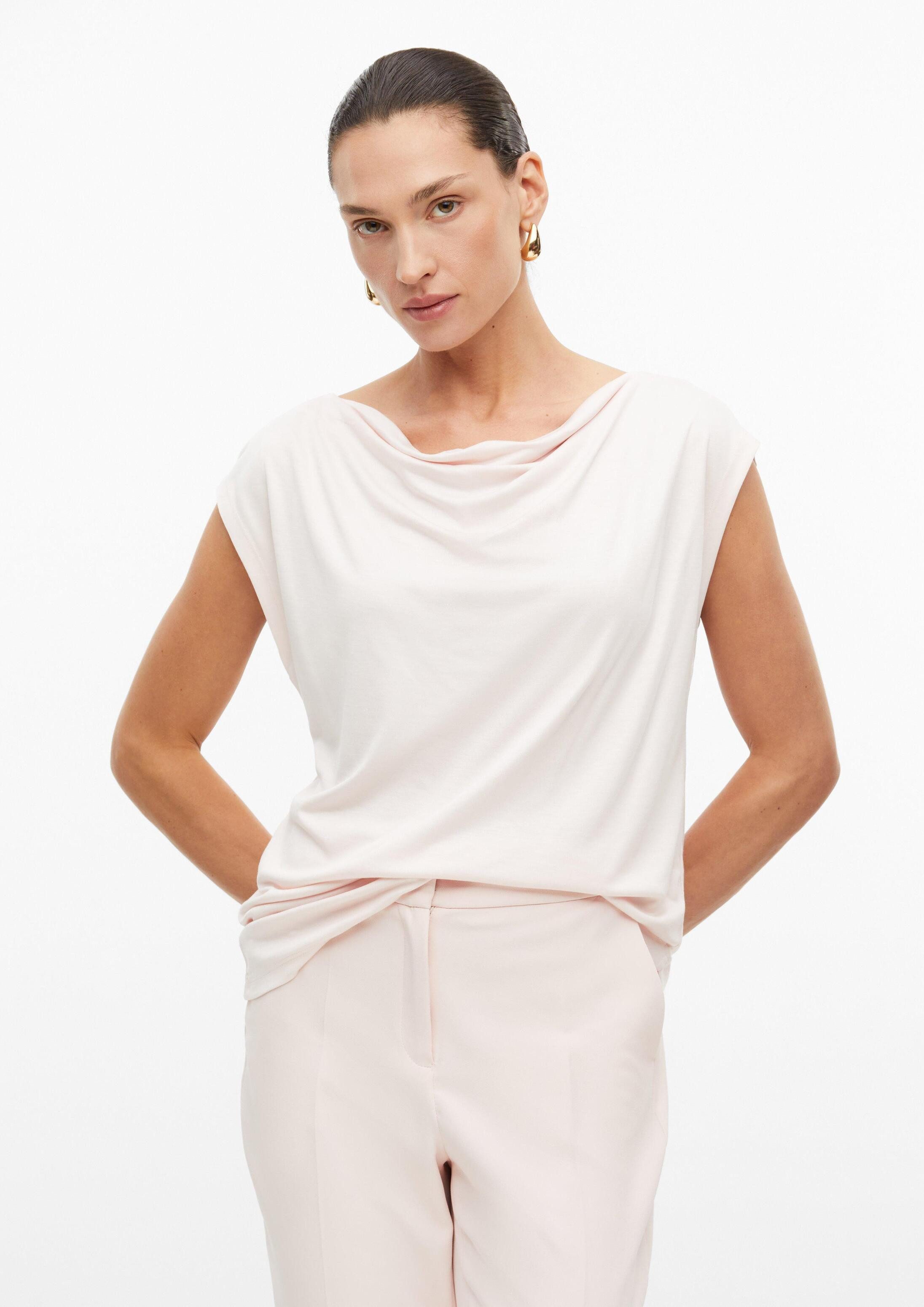 s.Oliver Muskelshirt T-Shirt Ärmelloses Shirt mit Wasserfallausschnitt