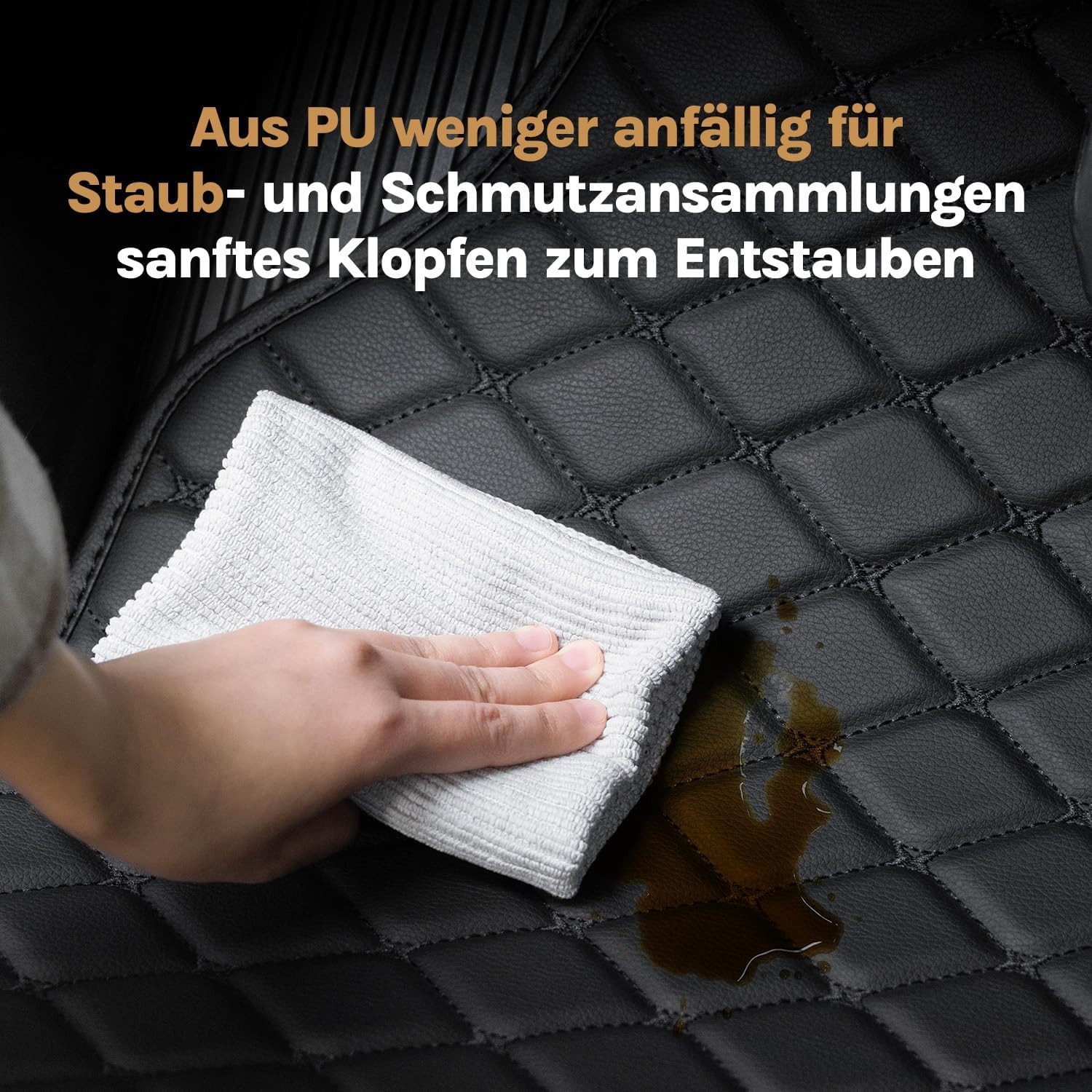 Woltu Car Floor Mats (4 pcs), The floor mat set fits most cars. Universal car floor mats, Non-slip design, Easy to clean.
