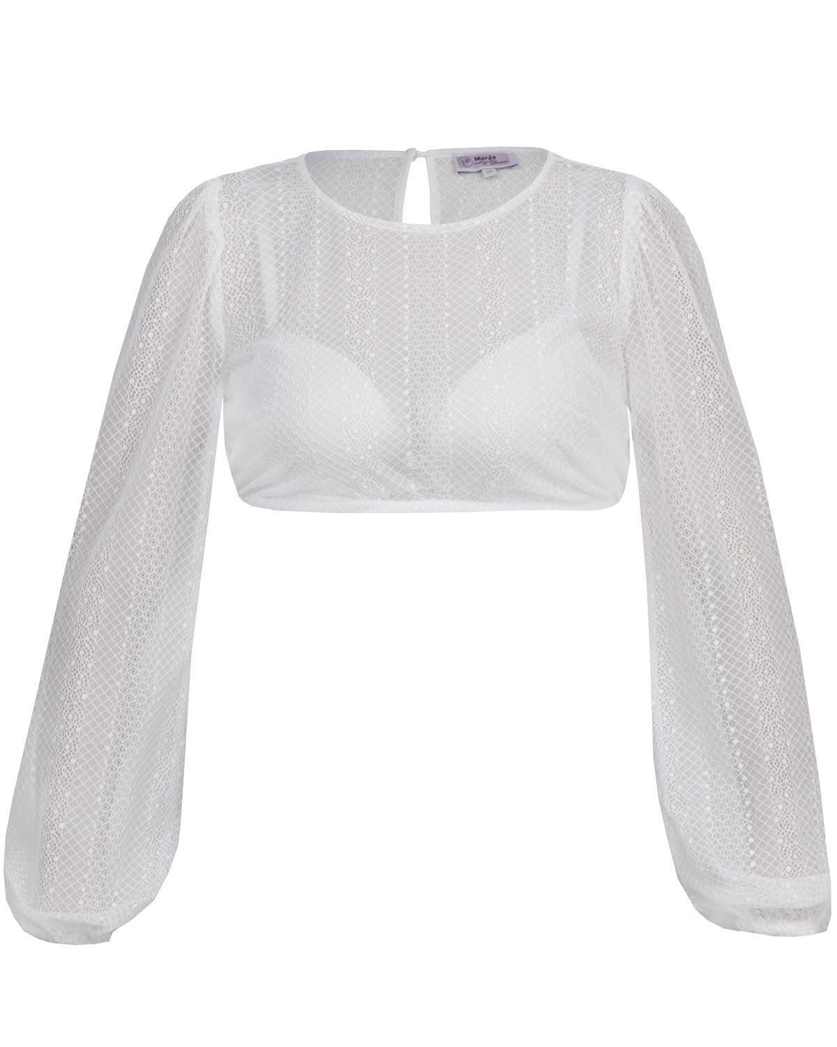 Dirndlbluse 'Halida-Sarah' Langarm 999999, Offwhite