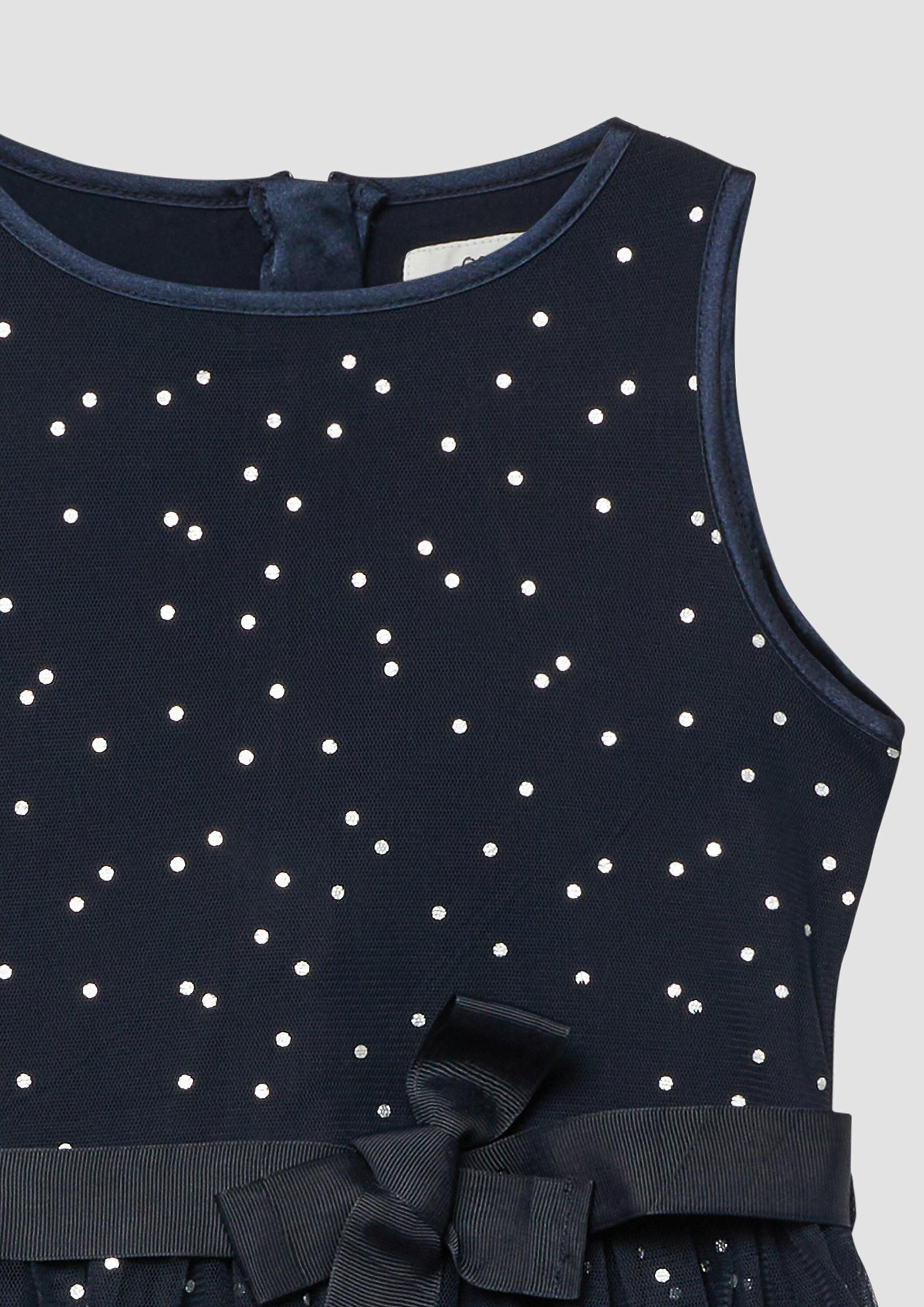 s.Oliver Minikleid Kleid Kurzes Kleid mit silbernen Punkten und Gürtel – Bild 4 von 4