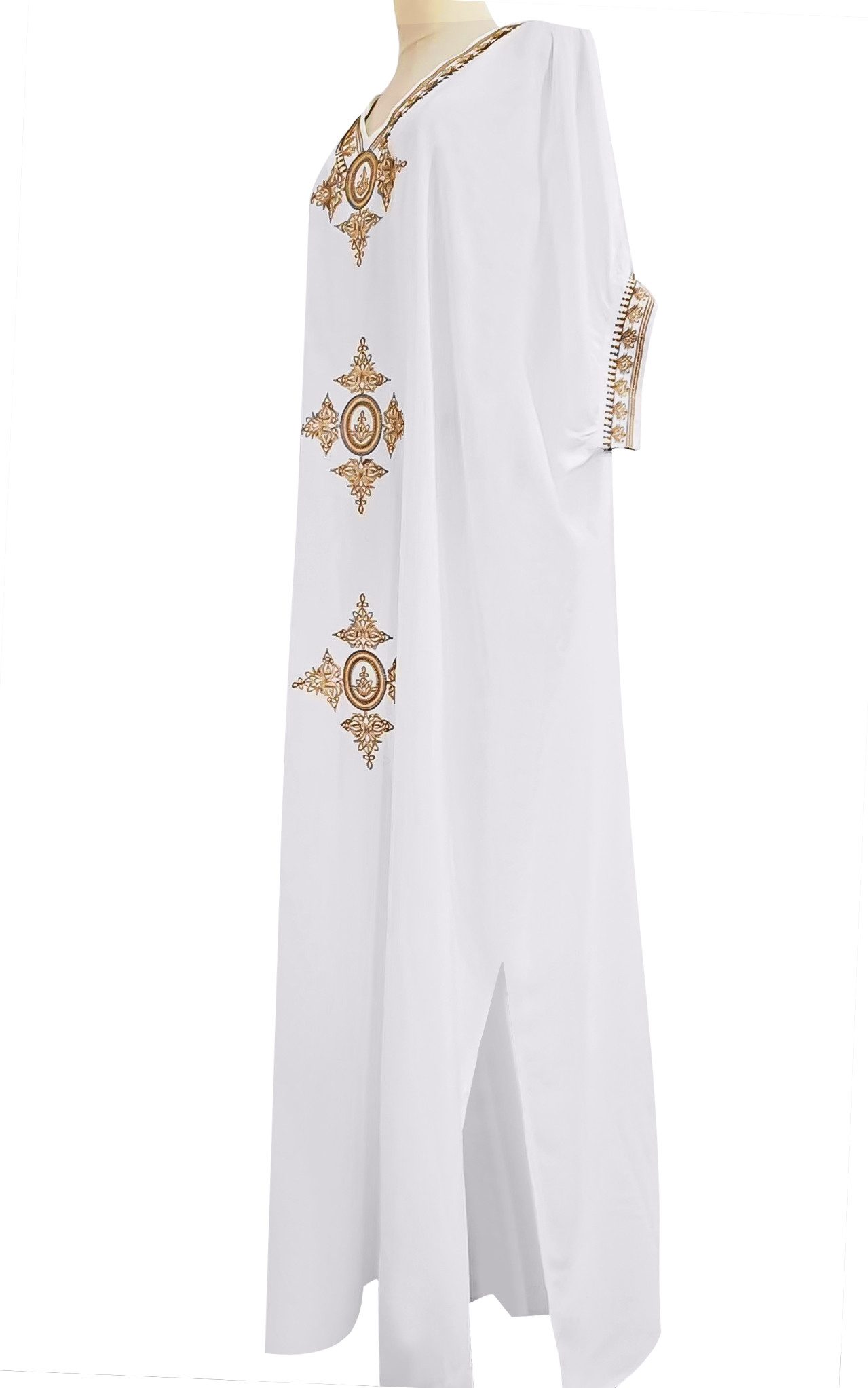 RWEUOQ Strandkleid Boho Maxikleid Damen Kaftan-Kleid, günstig online kaufen