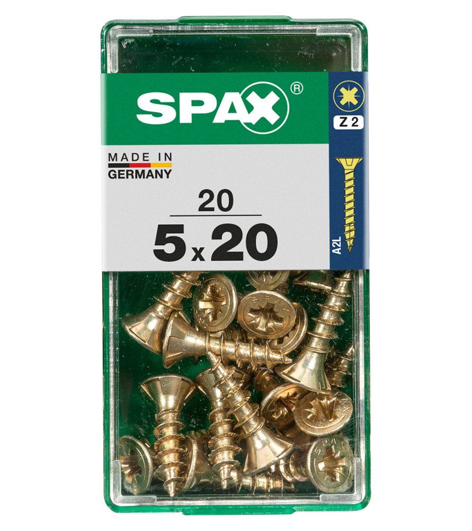 Holzbauschraube Spax Universalschrauben 5.0 x 20 mm PZ 2 - 20 Stk.