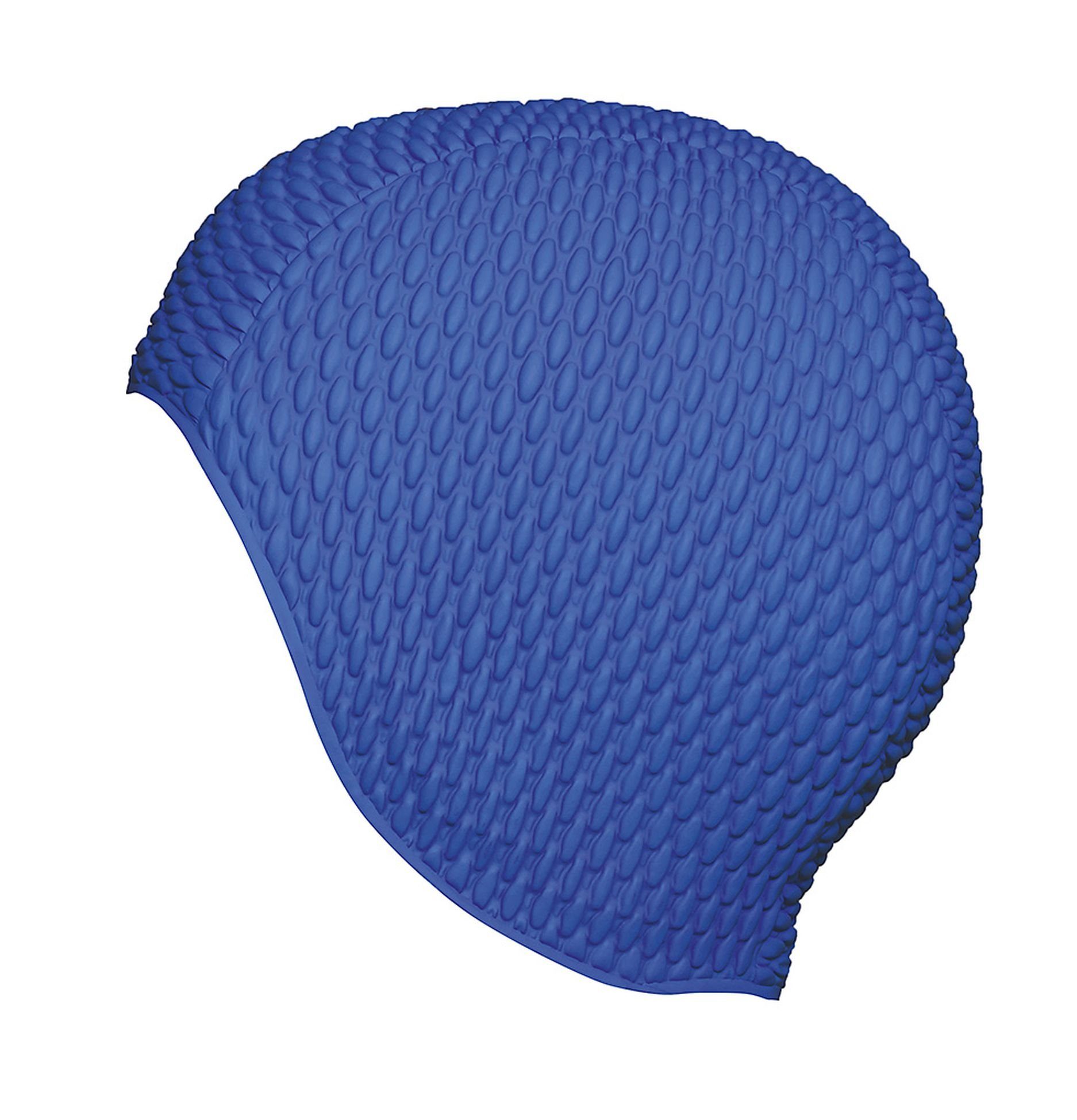 Fashy Badekappe Fashy - Badehaube Gummi Schwimmhaube Badekappe Damen Luftgefüllt Blau
