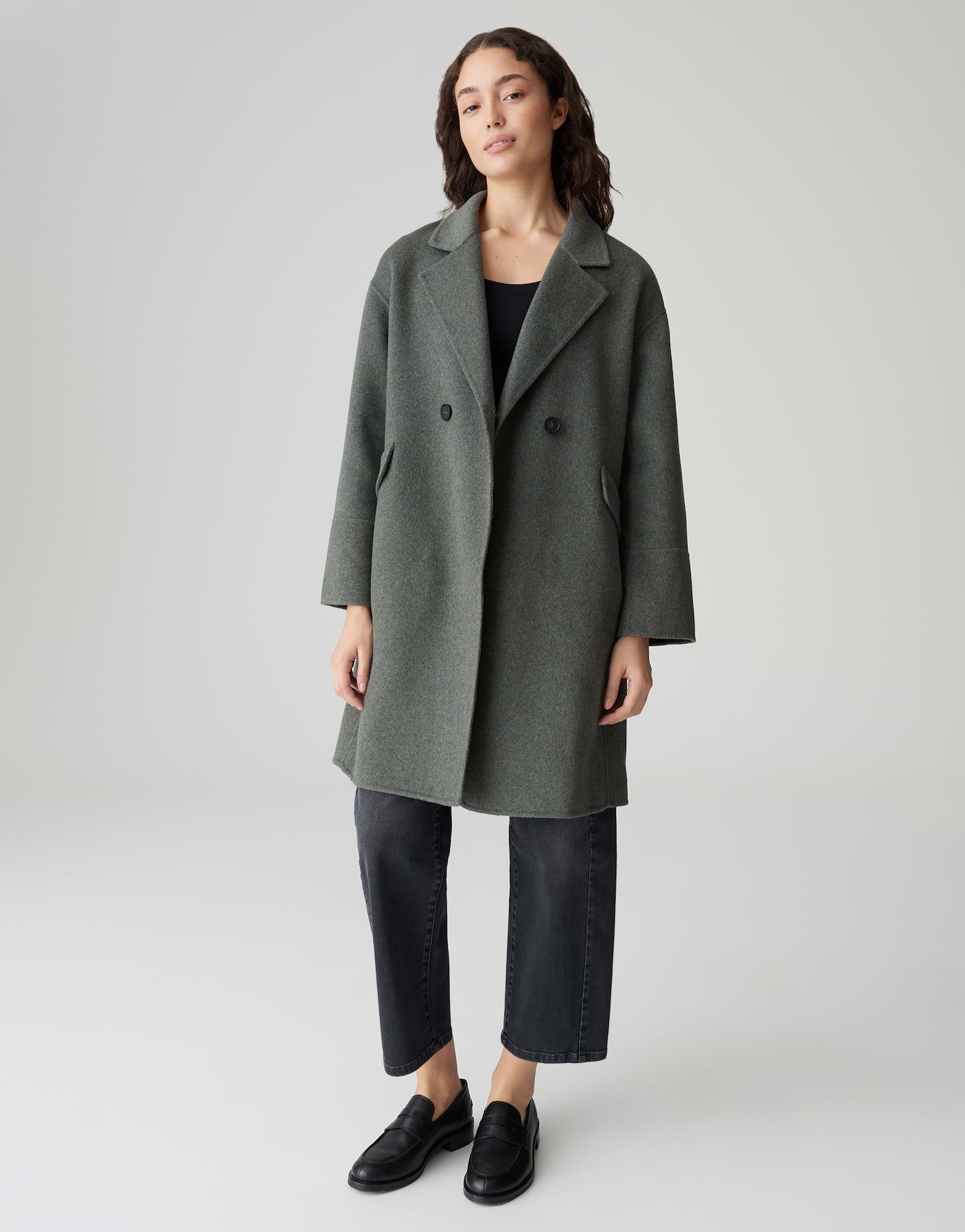 OPUS Wollmantel HAVILDA aus Double Wollmix