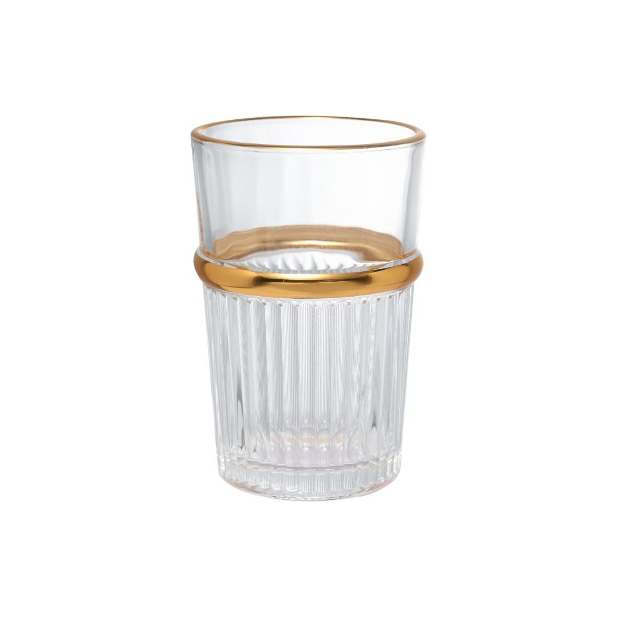 Bricard Стекло-Set Fariza Trinkgläser Whiskeygläser 200ml 12er-Set, 12-tlg. goldene Akzente