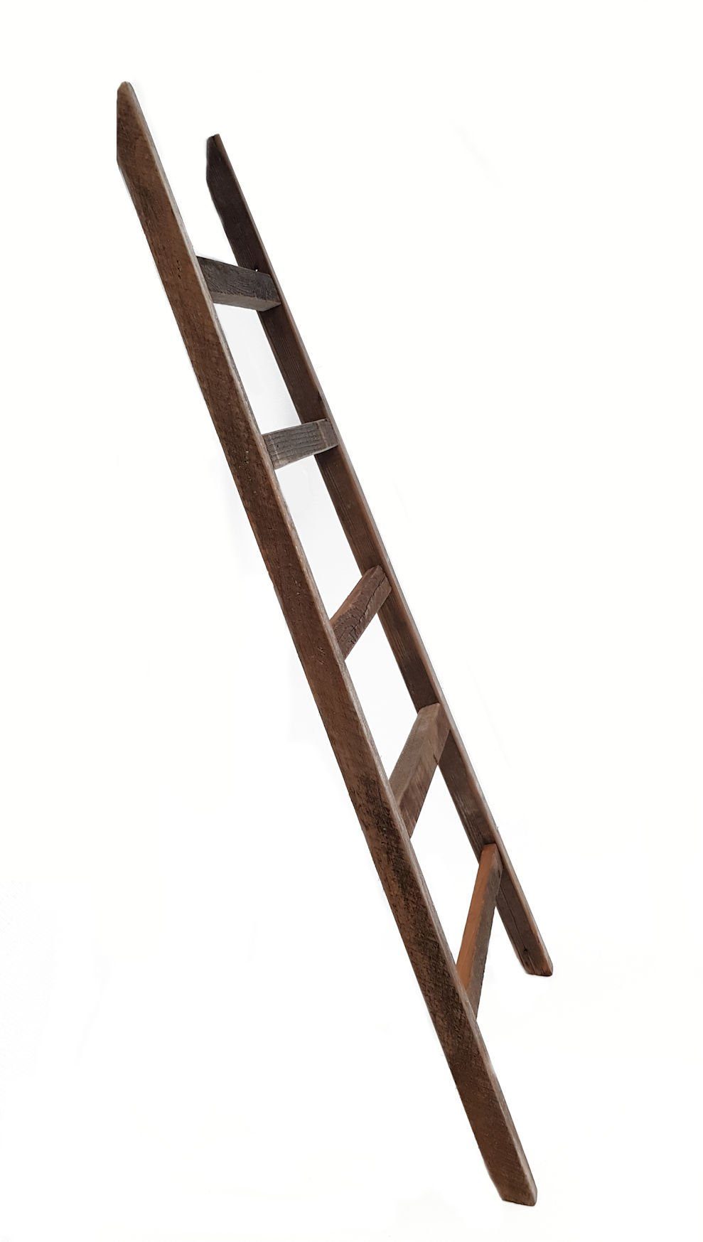 Spetebo Dekoobjekt Vintage Deko Leiter braun - 100 x 39 cm, Wanddeko oder Handtuchhalter aus Altholz