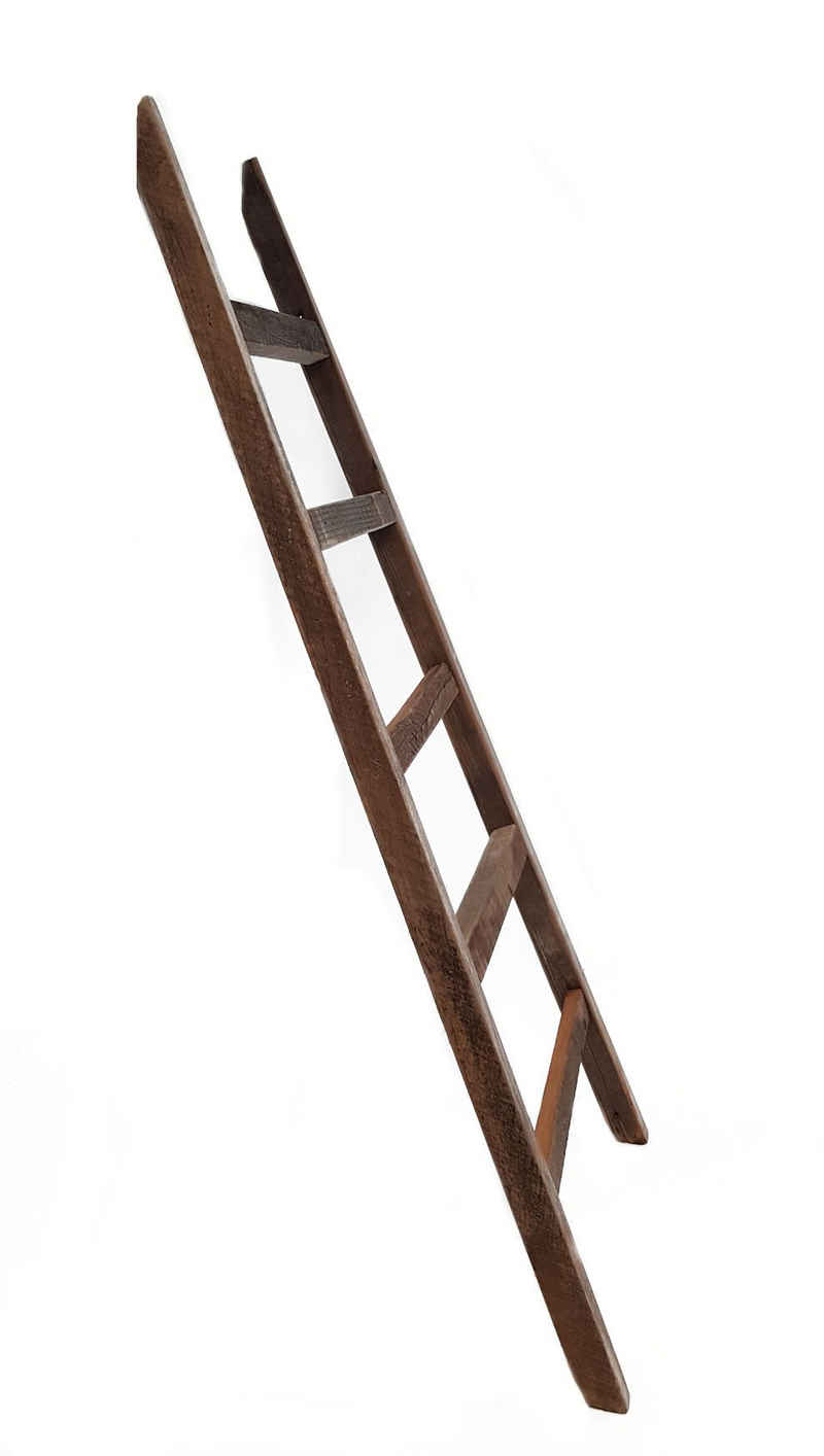 Spetebo Dekoobjekt Vintage Deko Leiter braun - 100 x 39 cm (Stück, 1 St., Deko Leiter), Wanddeko oder Handtuchhalter aus Altholz