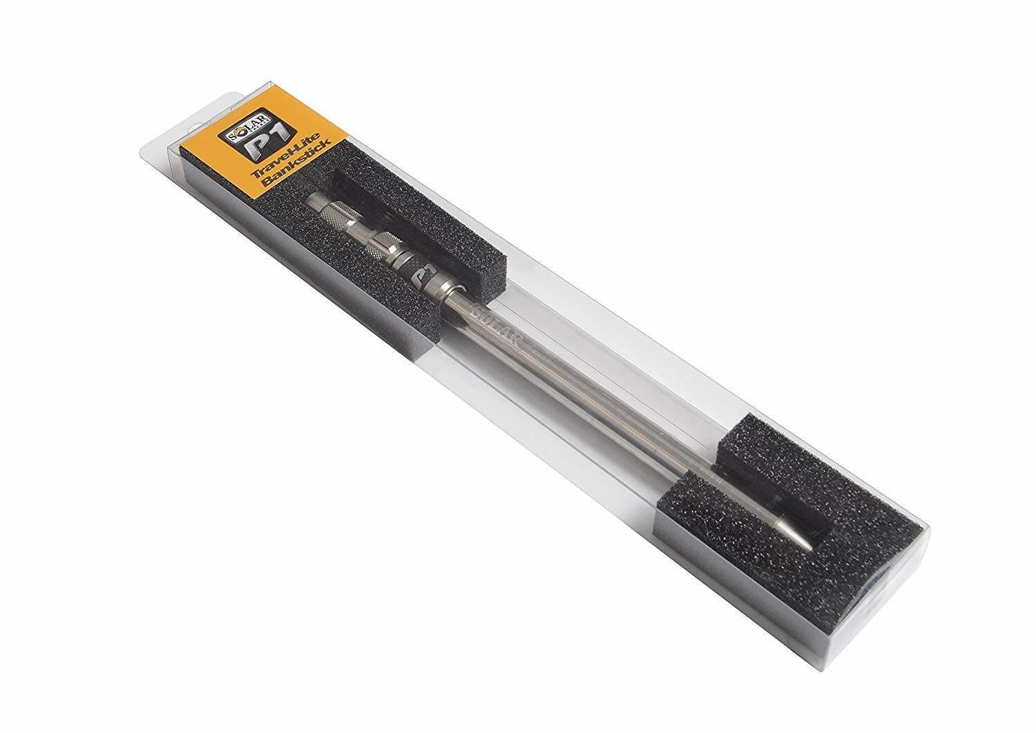 Solar Tackle Rutenhalter Solar P1 Travel Lite Bankstick 12 Zoll, (Material: 100% Edelstahl. Länge: ca 30cm (12) bis 49 cm (ca 19)