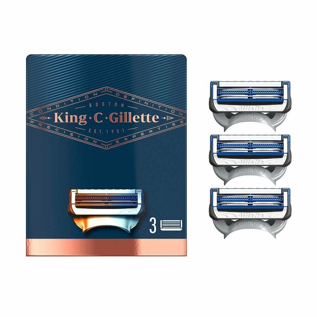 Gillette Rasierklingen GILLETTE KING neck razor blades x 3 cartridges