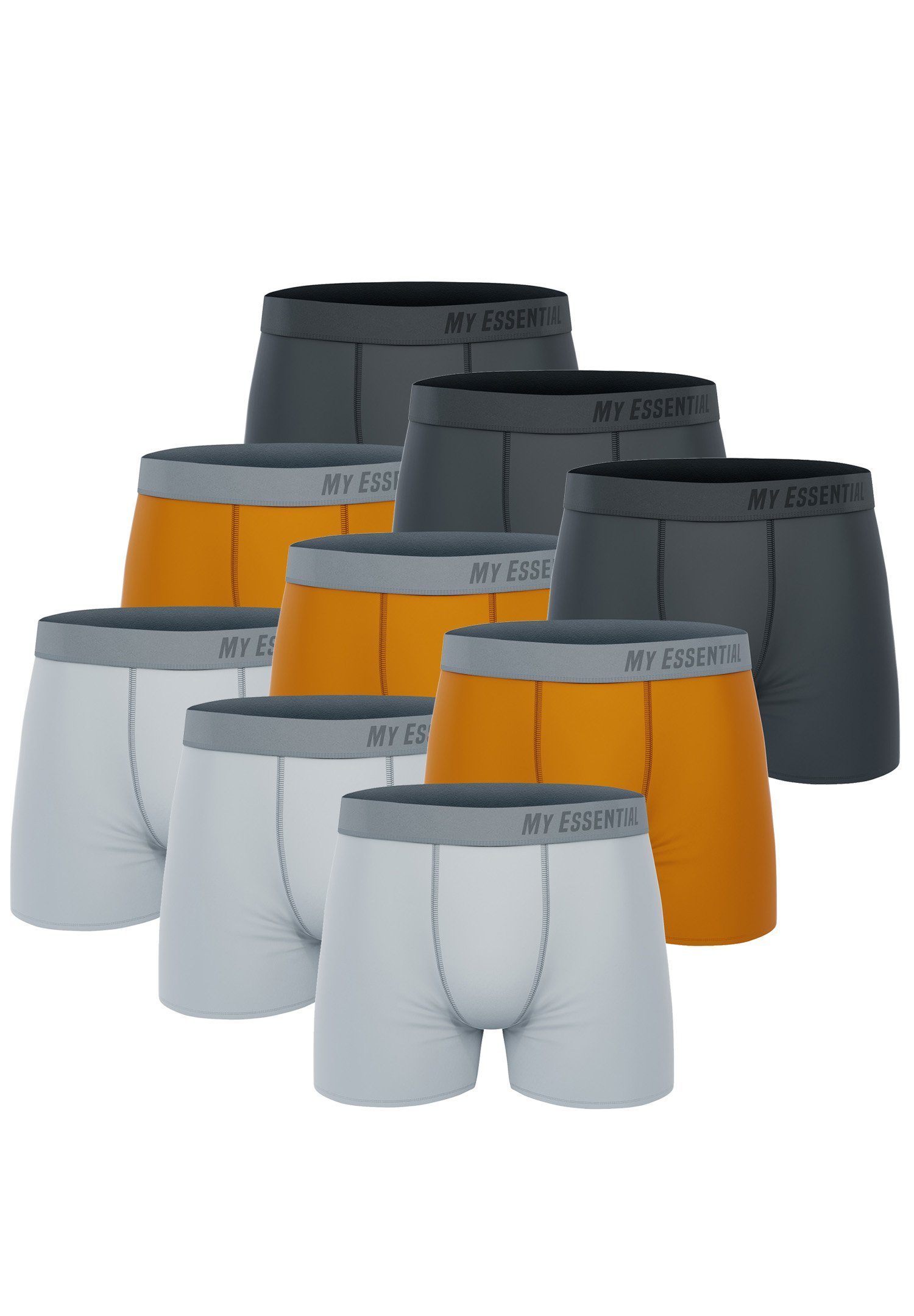 My Essential Clothing Boxershorts My Essential 9 Pack Boxers Cotton Bio (Spar-Pack, 9-St., 9er-Pack) orange