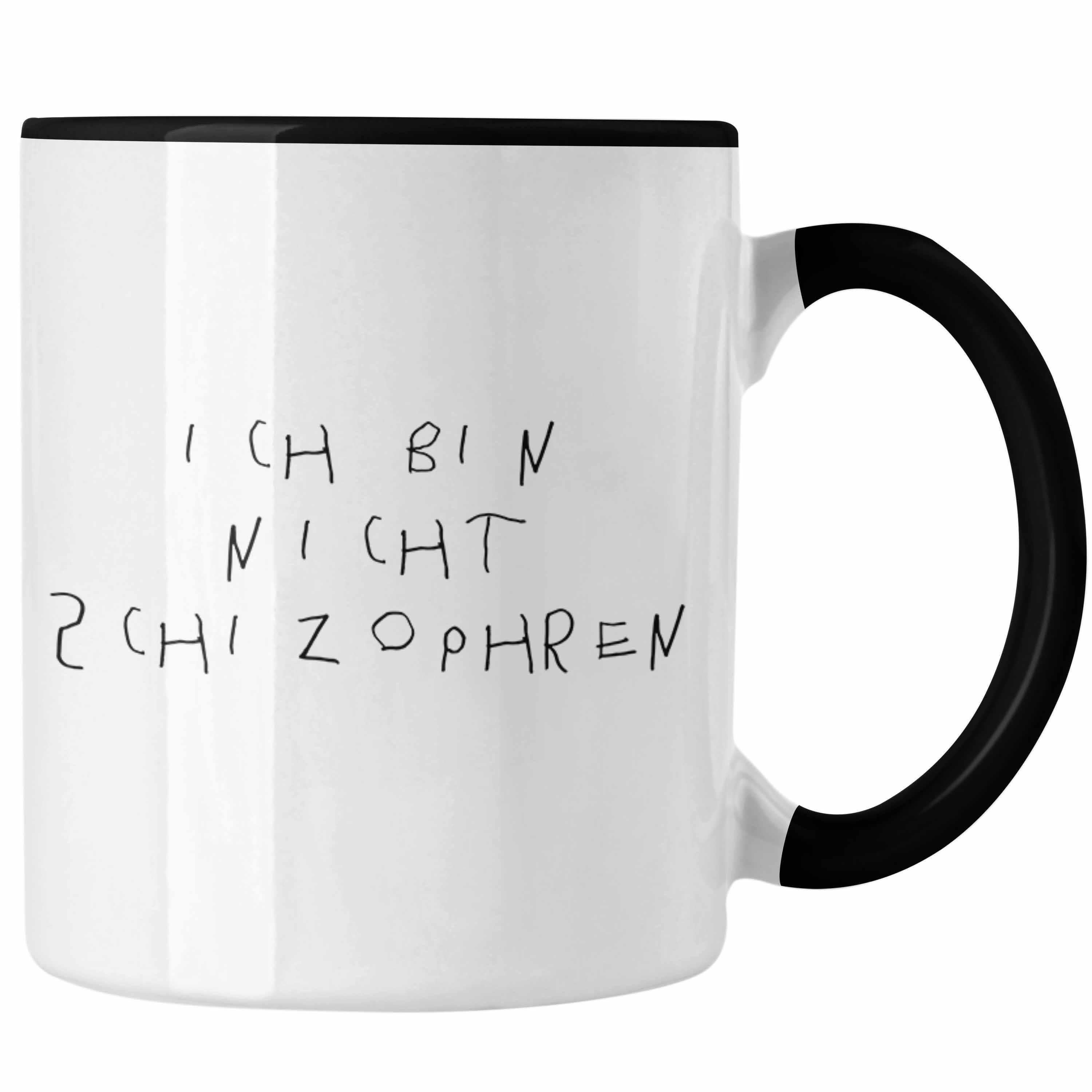 Nicht Halloween Tasse Trendation Schwarz Creepy Geschenk Ich Tasse Schizophren Bin