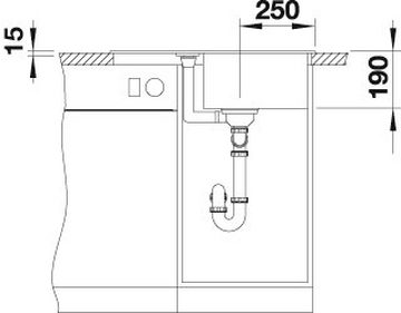 Blanco Granitspüle METRA 45 S Compact, rechteckig, aus SILGRANIT®