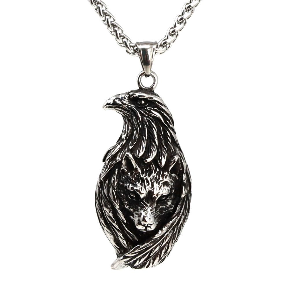 DALMARO Kette mit Anhänger Lederkette Edelstahlkette 316L ADLERWOLF, Herren günstig online kaufen