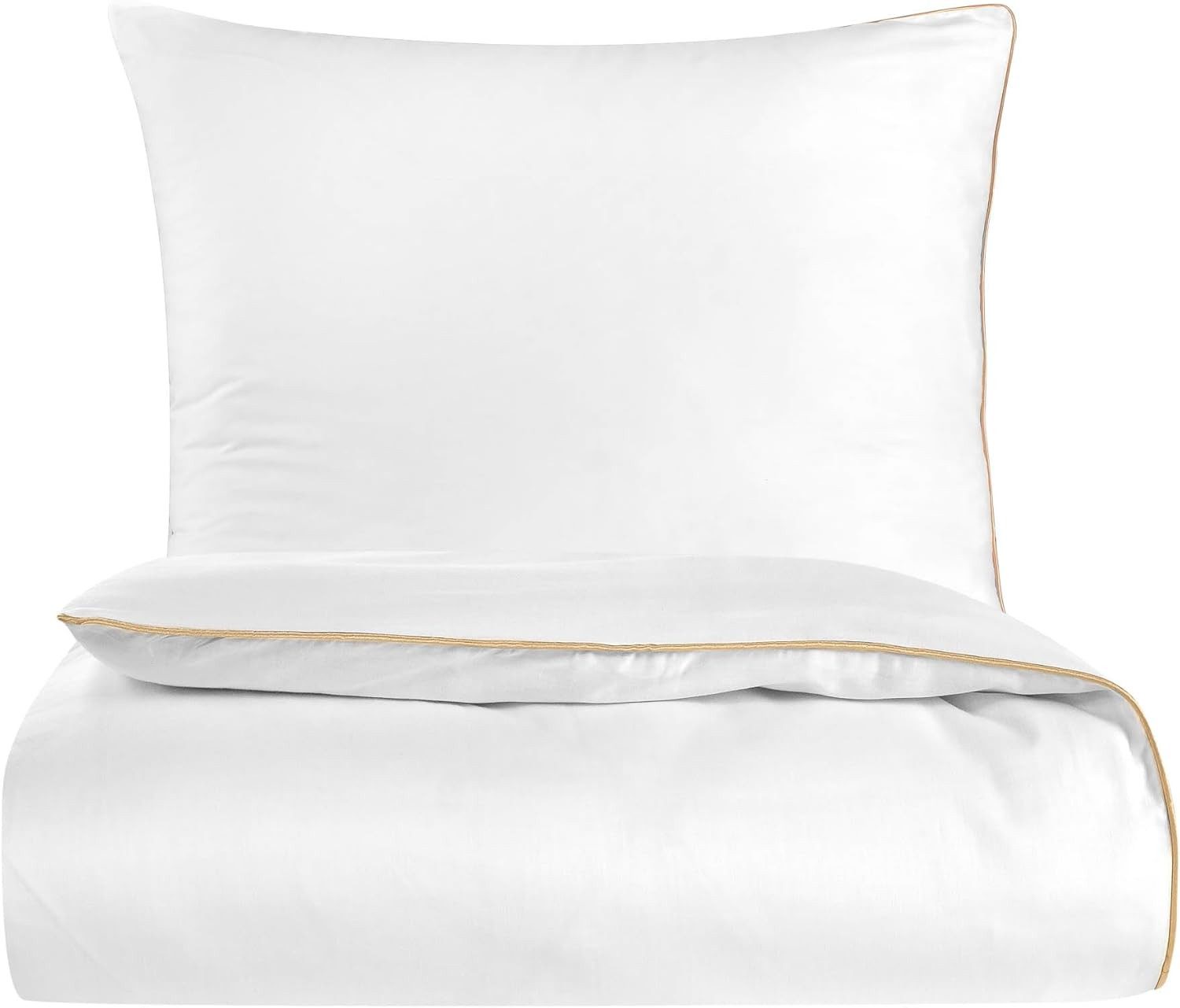 Aymando Bettwäsche Luxor White, 100% Baumwolle Mako Satin, 2 teilig, Saum u günstig online kaufen