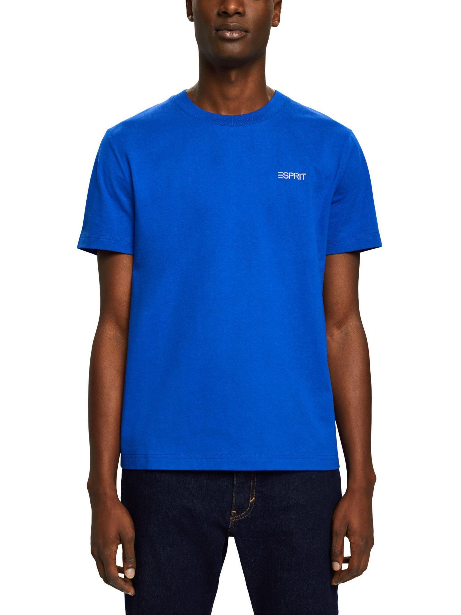 BLUE Esprit (1-tlg) T-Shirt Logo-T-Shirt BRIGHT Unisex