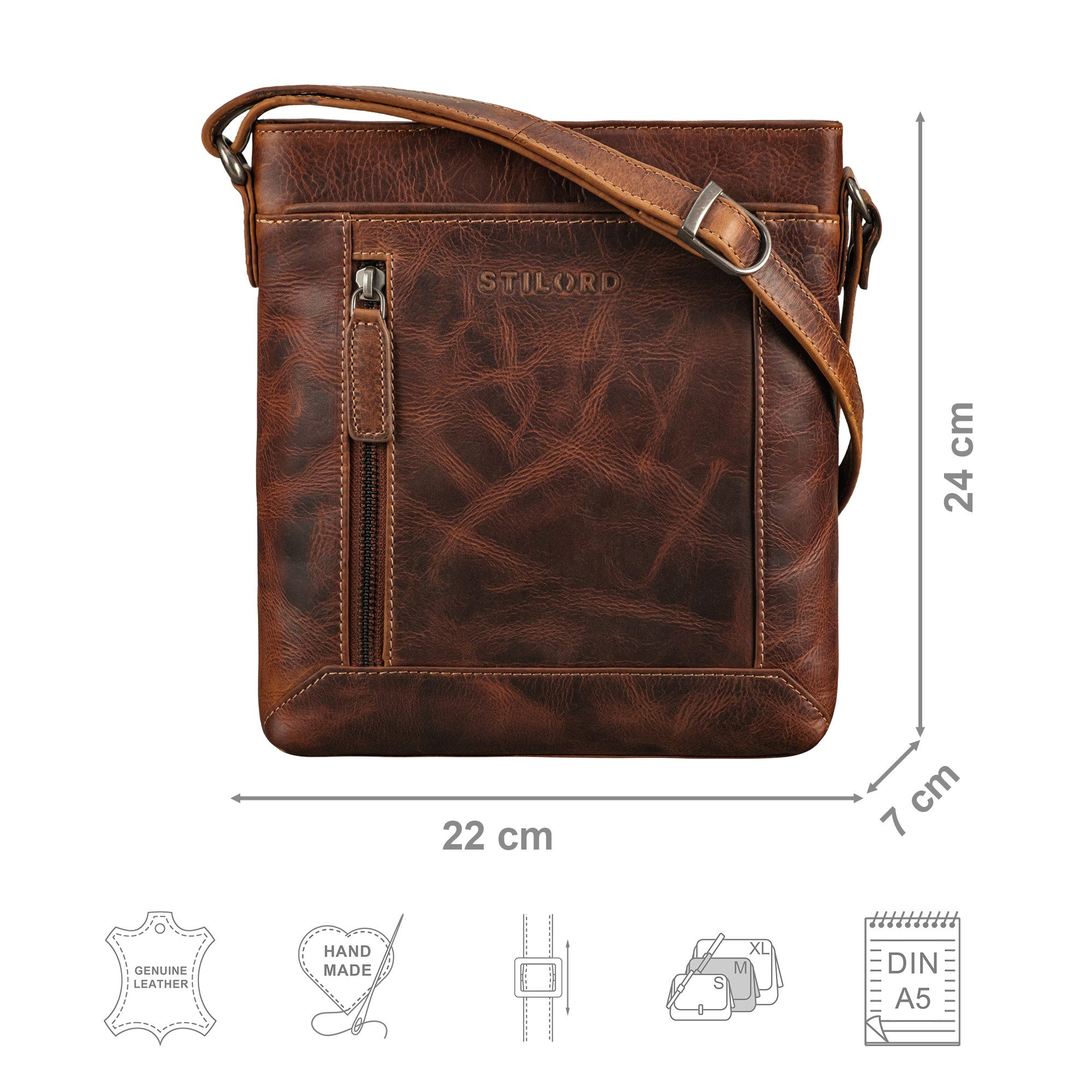 STILORD Handtasche "Helene" Umhängetasche Damen Leder