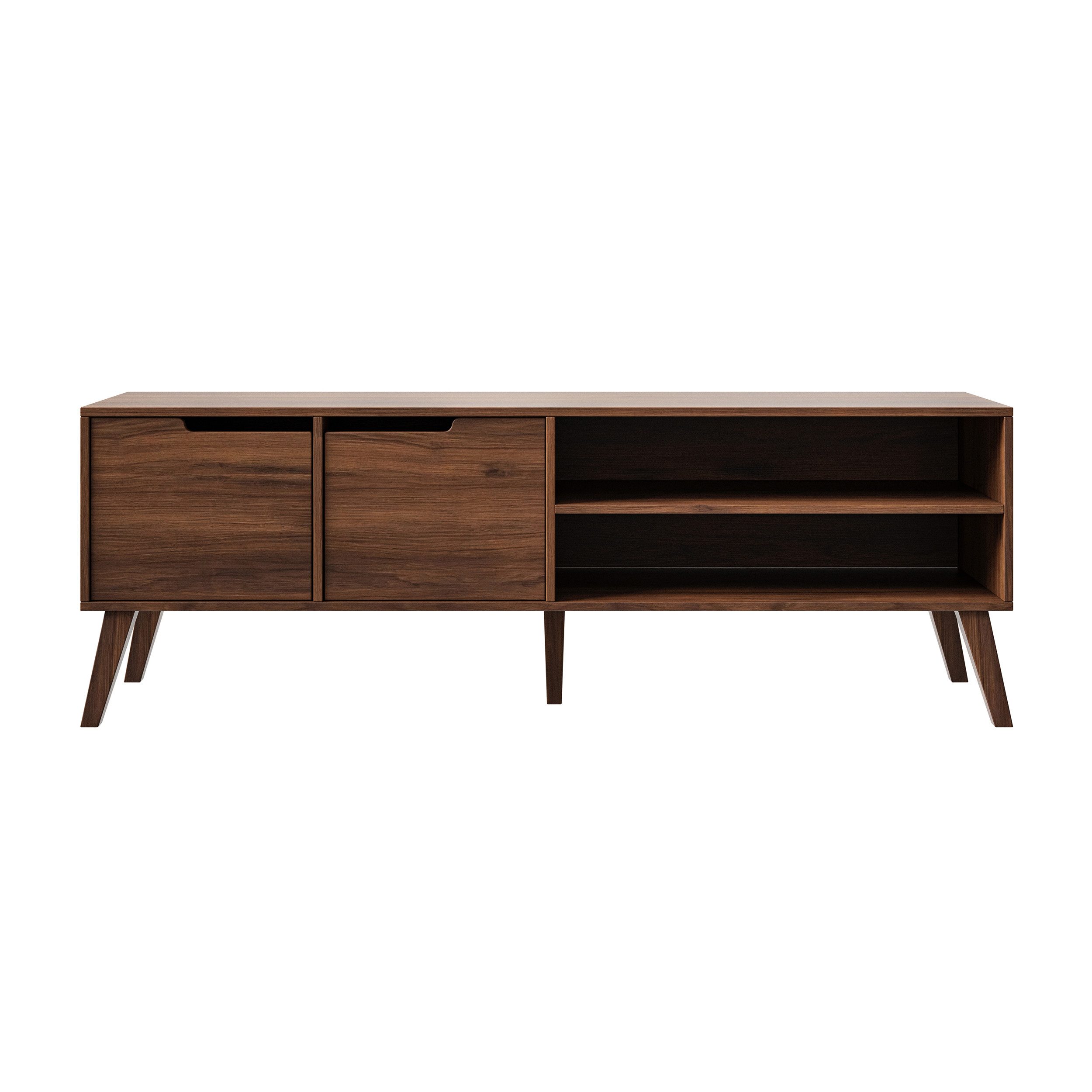 Beautysofa TV-Schrank NOREL kompaktes Design mit zwei Schränken und offenen günstig online kaufen