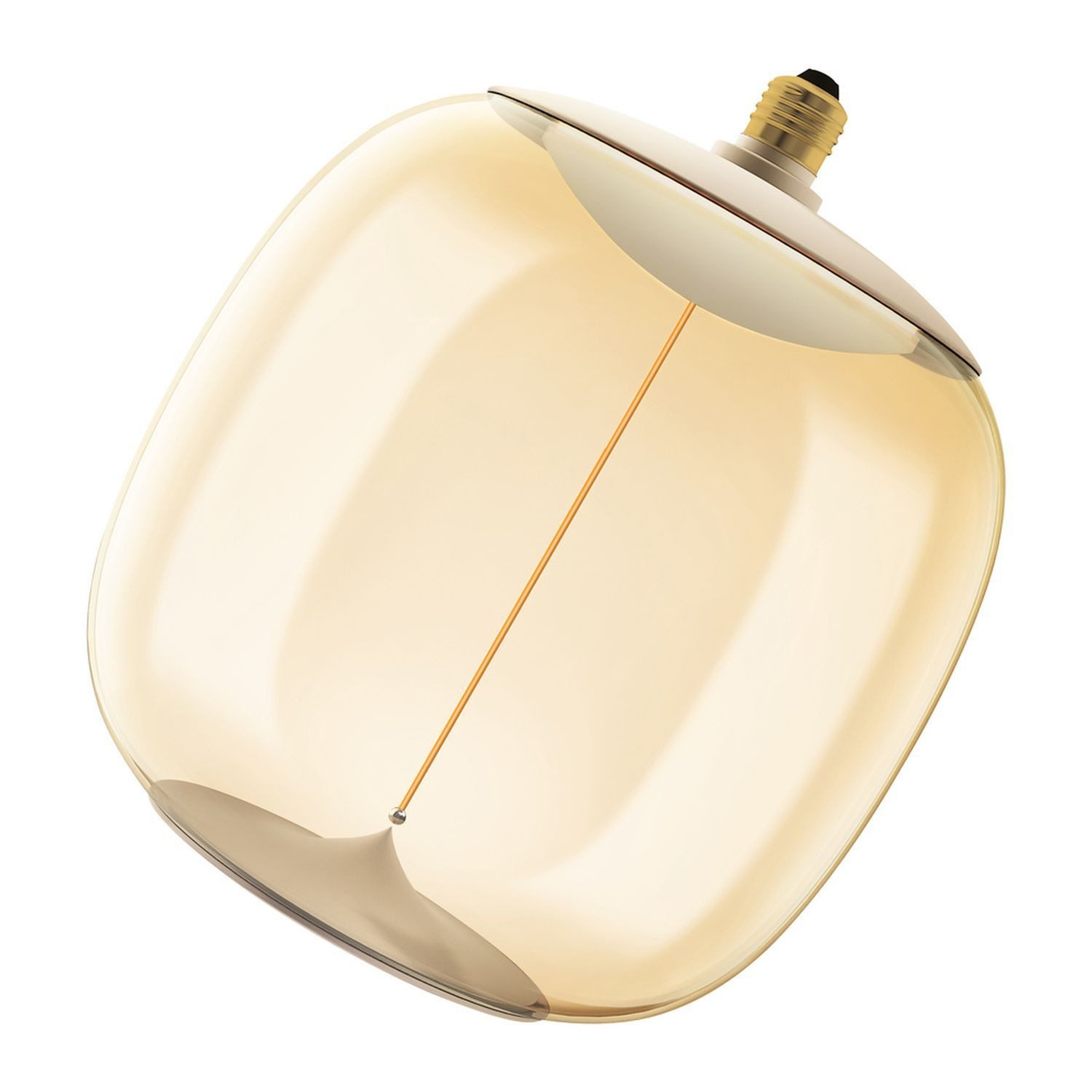 Licht-Erlebnisse LED-Leuchtmittel LAMP, E27, Warmweiß, XXL Lampe Ø 25 cm E27 1800 K 550 lm Bernstein ultra-warmweiß dimmbar