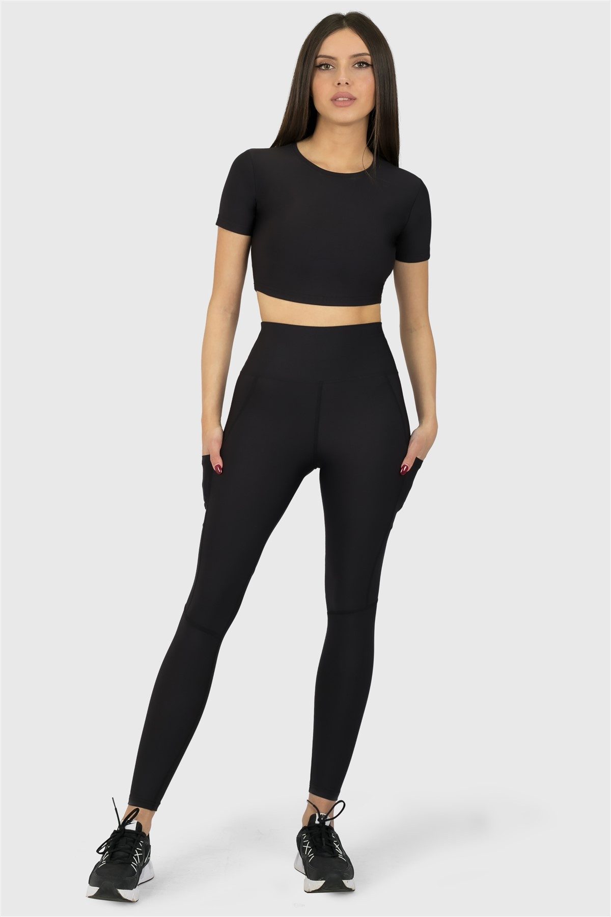 Superstacy Leggings Hoch taillierte Sport Leggings mit Tasche