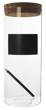 Sendez Vorratsdose 3 Große Vorratsdosen mit Deckel und Kreide aus Glas Glasbehälter Vorratsglas Dose 26cm