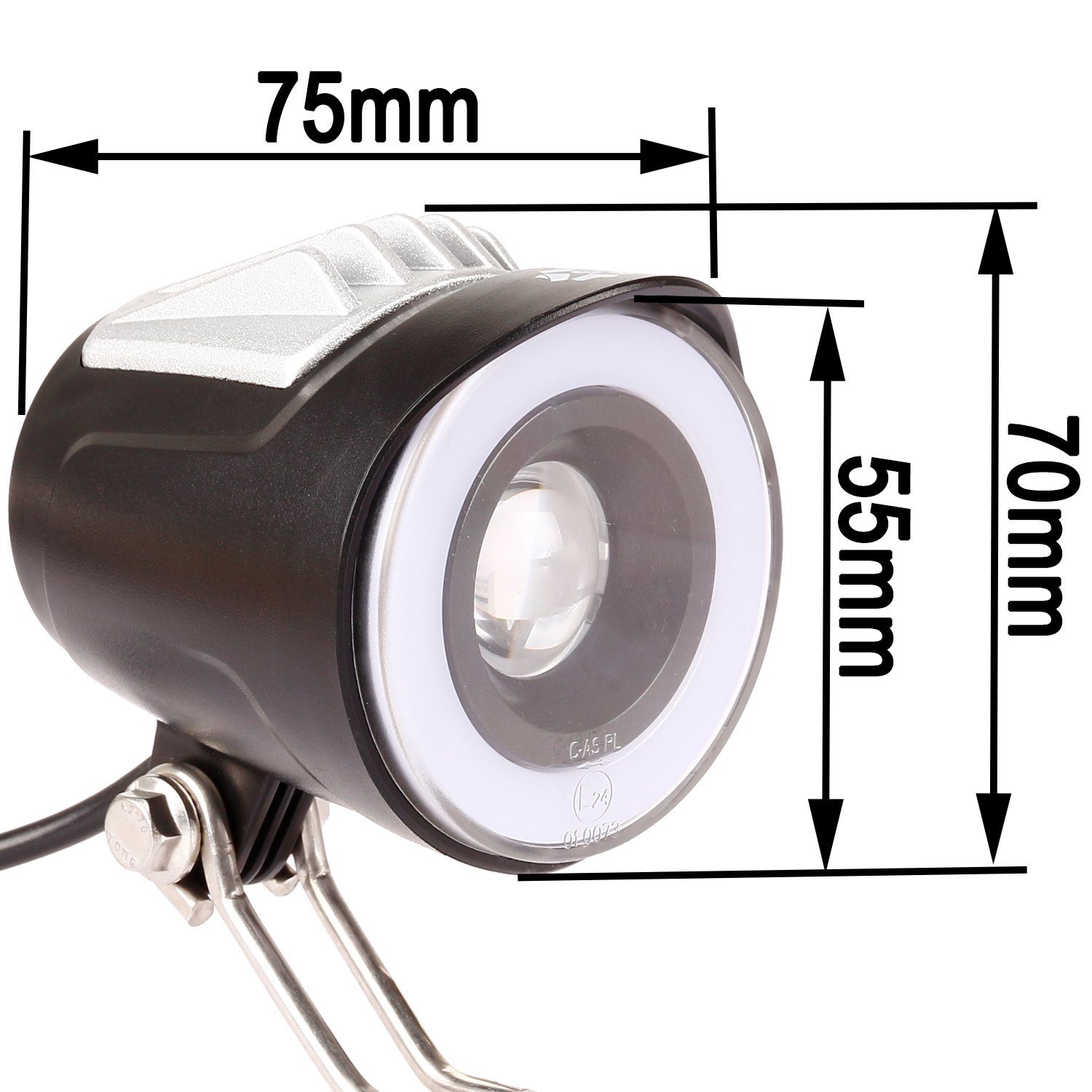 StVZO LED 12V für mit Mach1 Zulassung (1-St) E-Geprüft Stirnlampe LED E-Scooter Vorderlicht