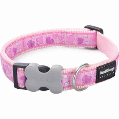 Red Dingo Hunde-Halsband Halsband RD 25 mm x 41-63 cm - Breezy Love Pink