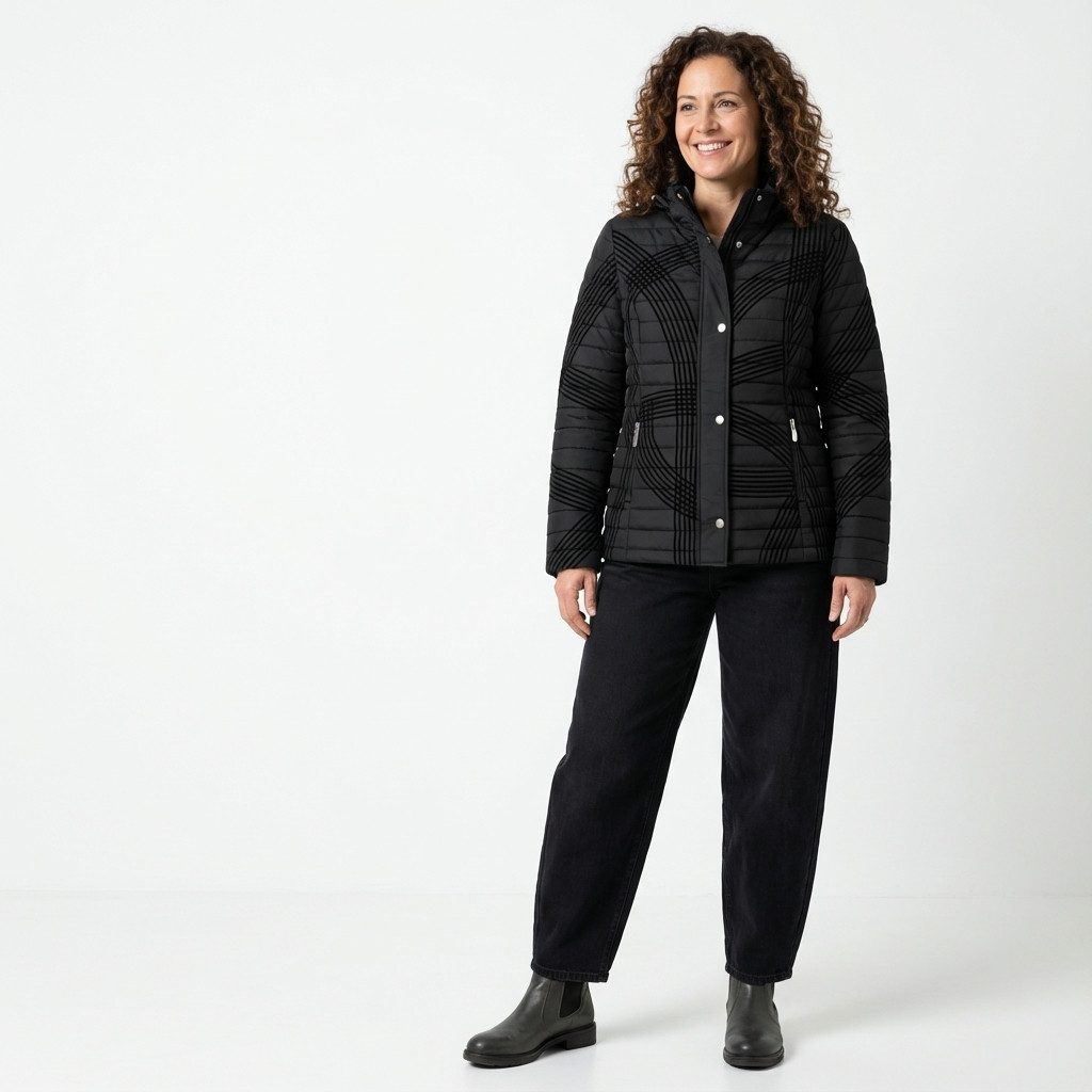 Steppjacke Gefütterte Damen Stepp Jacke moderne Wende Jacke
