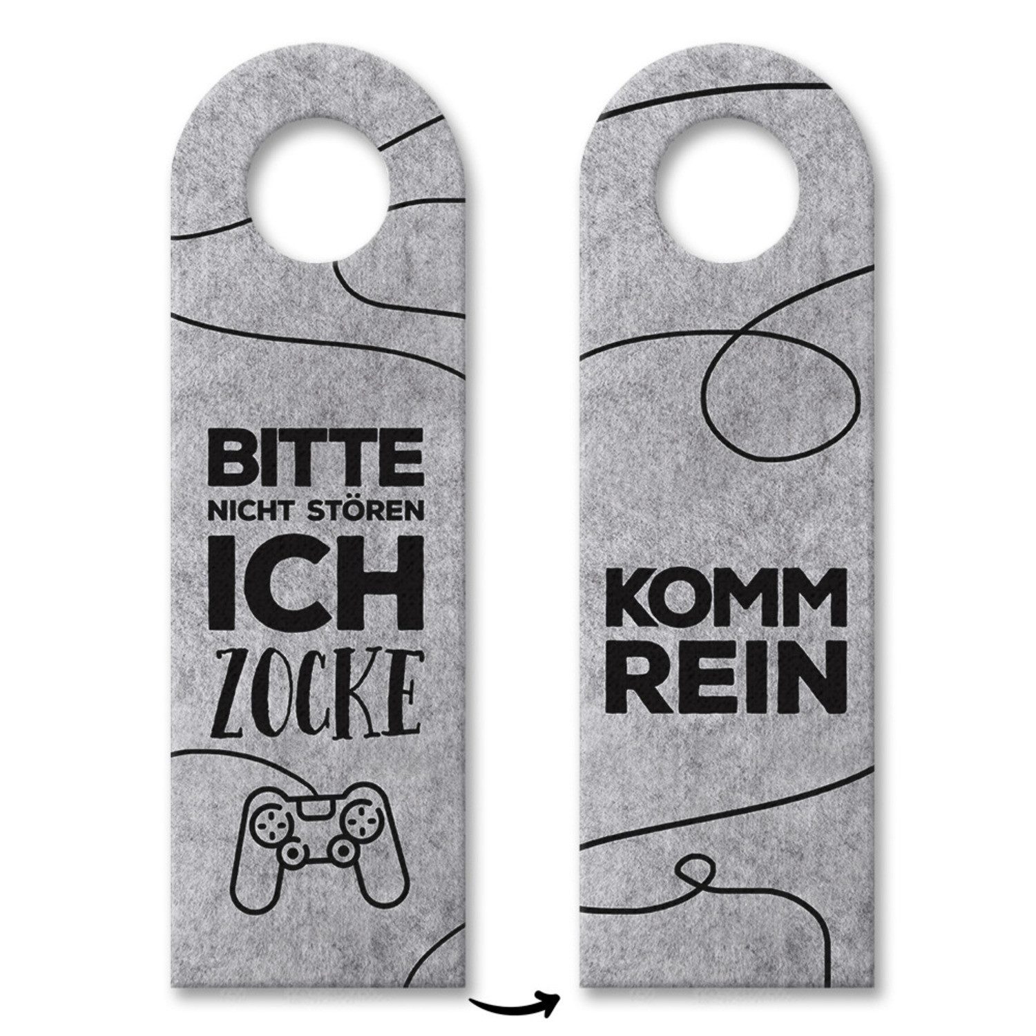 Dekohänger 3x Bitte nicht stören, ich zocke Türhänger Türanhänger Türschild
