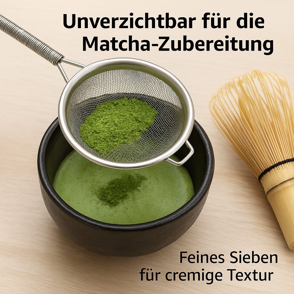Quertee Teesieb Matcha Sieb aus Edelstahl, Teesieb für Matcha Tee Zeremonie, (1-St)