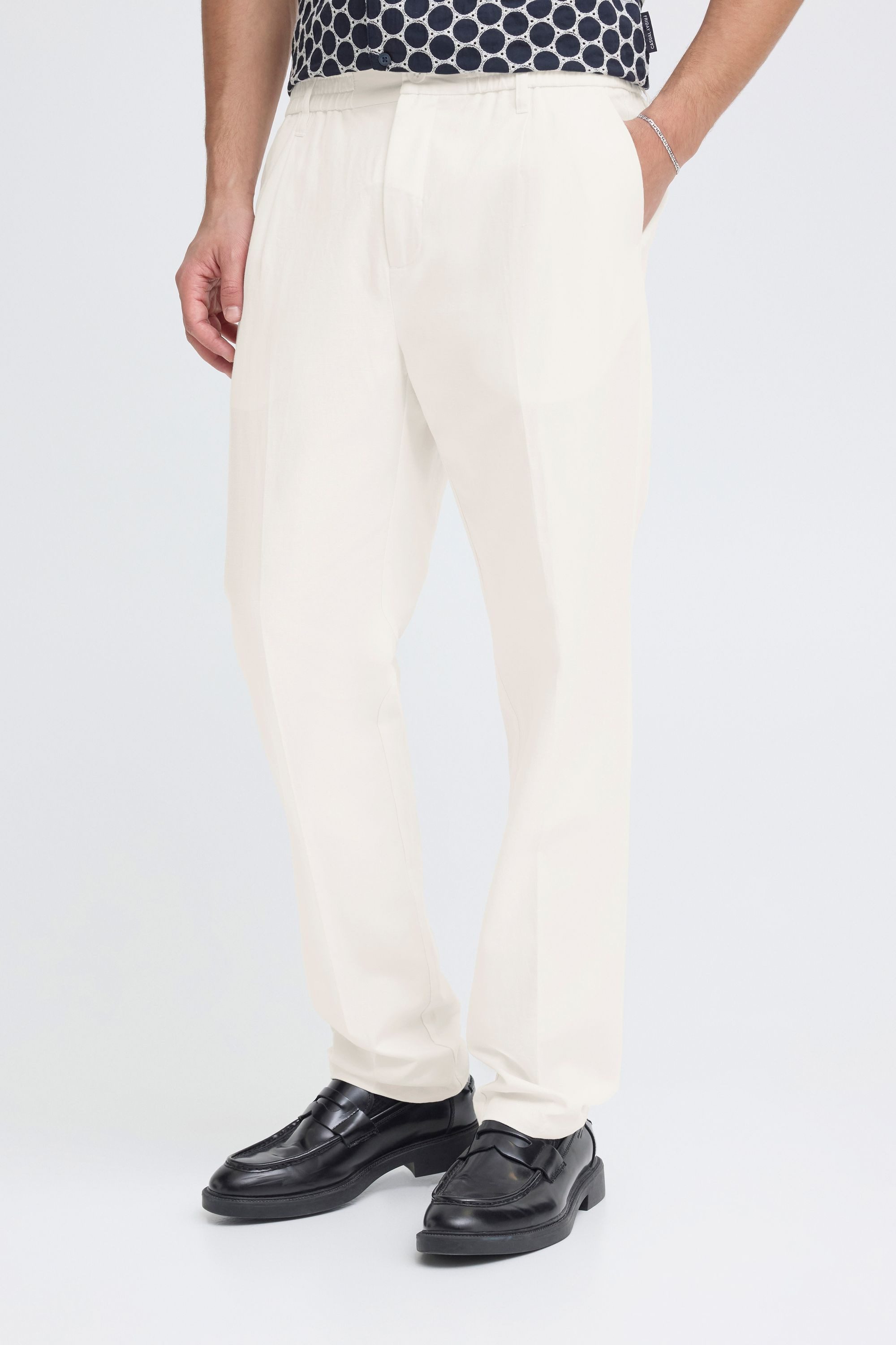 Casual Friday Leinenhose CFMarc Leinen-Mix-Hose mit Bundfalten - Regular Fit