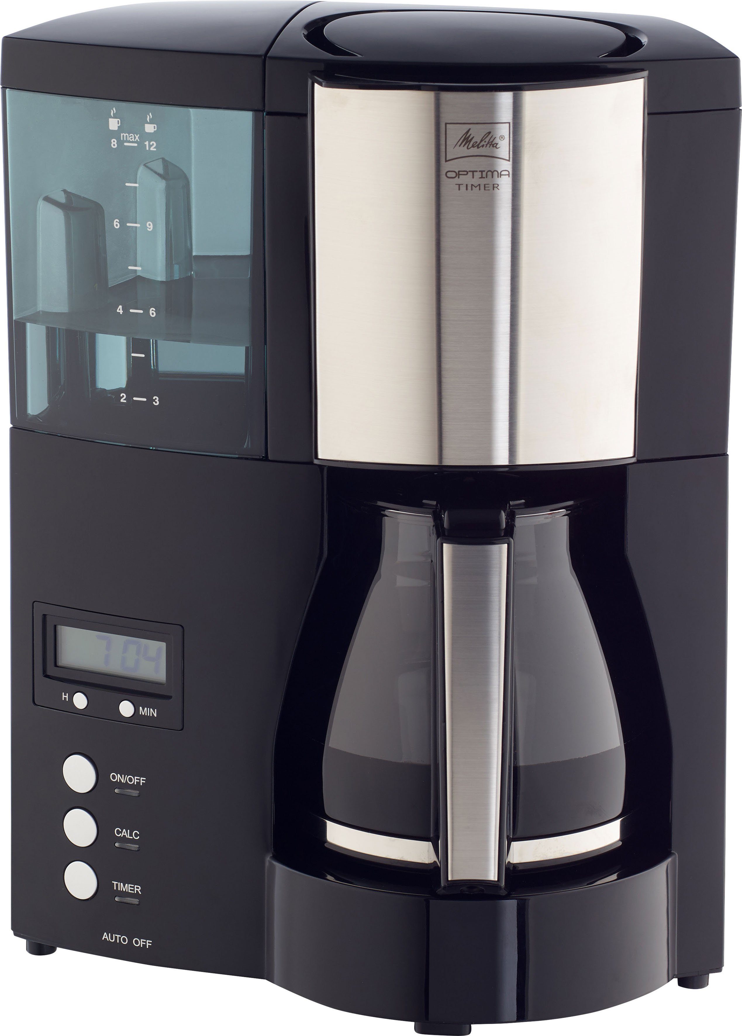 100801, Papierfilter 1l Kaffeekanne, 102 Melitta Optima Timer Filterkaffeemaschine