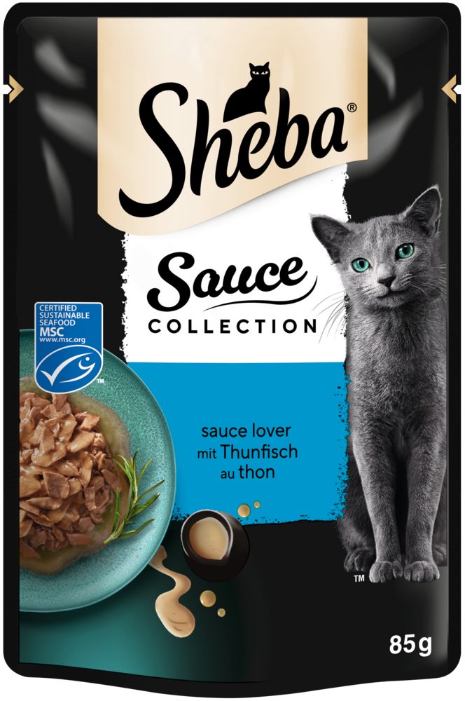 Sheba SHEBA® Portionsbeutel Sauce Collection Sauce Lover mit Thunfisch 85g, für: Katze