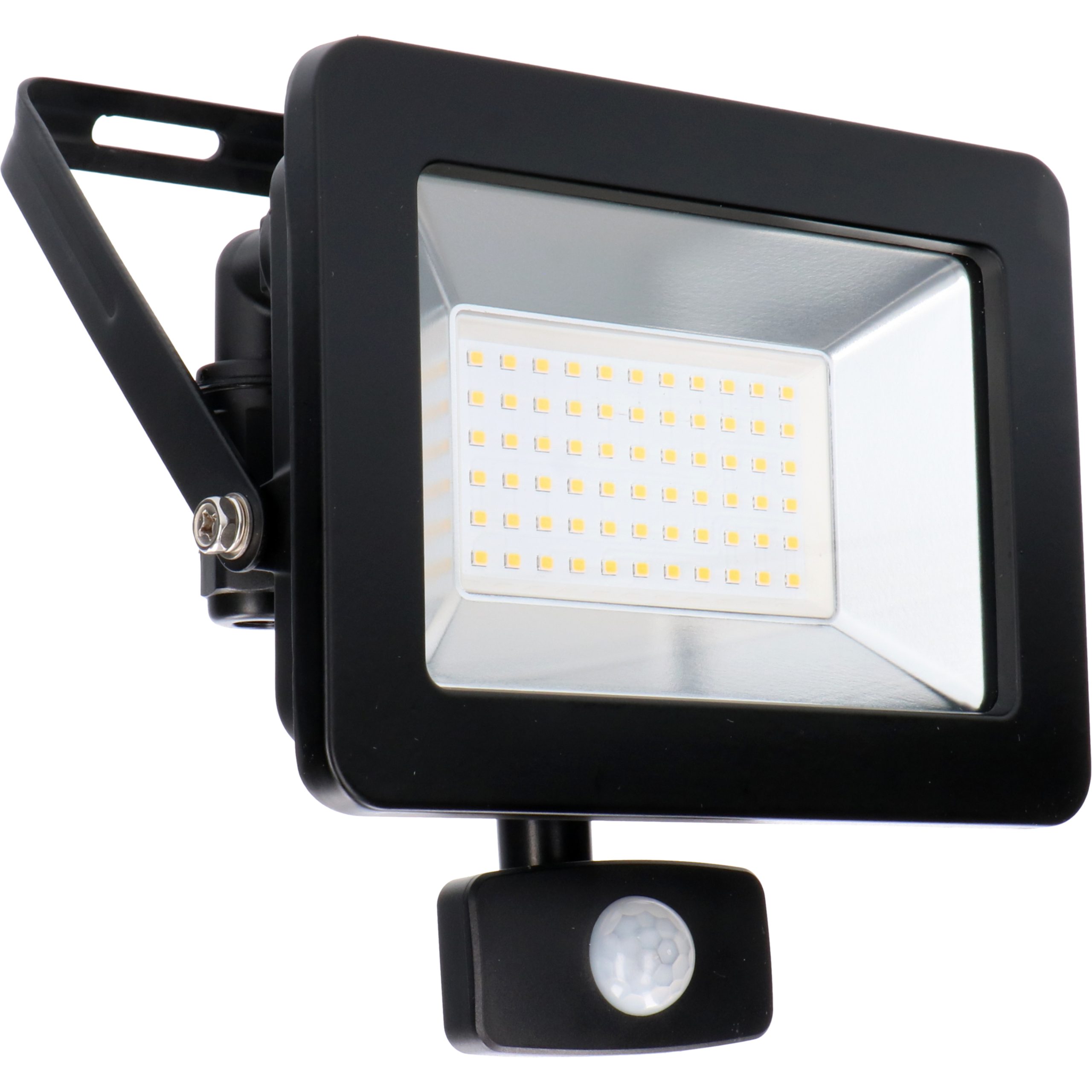 LED's light LED Flutlichtstrahler 50 mit Bewegungsmelder 0310716 schwarz neutralweiß LED-Außenstrahler, IP44 Watt LED