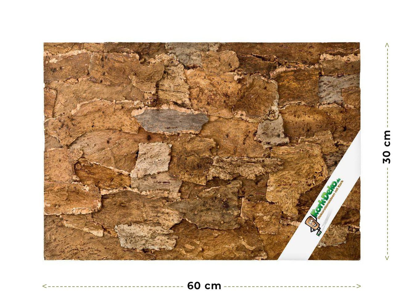 Kork-Deko.de Terrarienrückwand Korkrückwand "Desert" 60 x 30 cm – 3D Terrarienrückwand