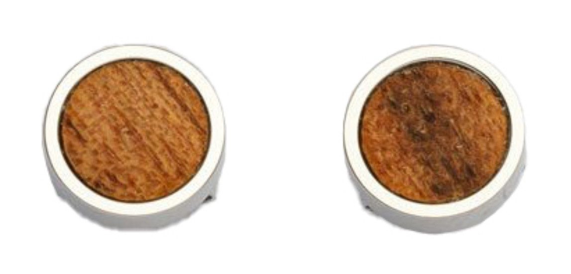 Holzkern Ohrring-Set Pigment Ohrringe rund mit Holzelement - Holzkern Modell: Jewelry