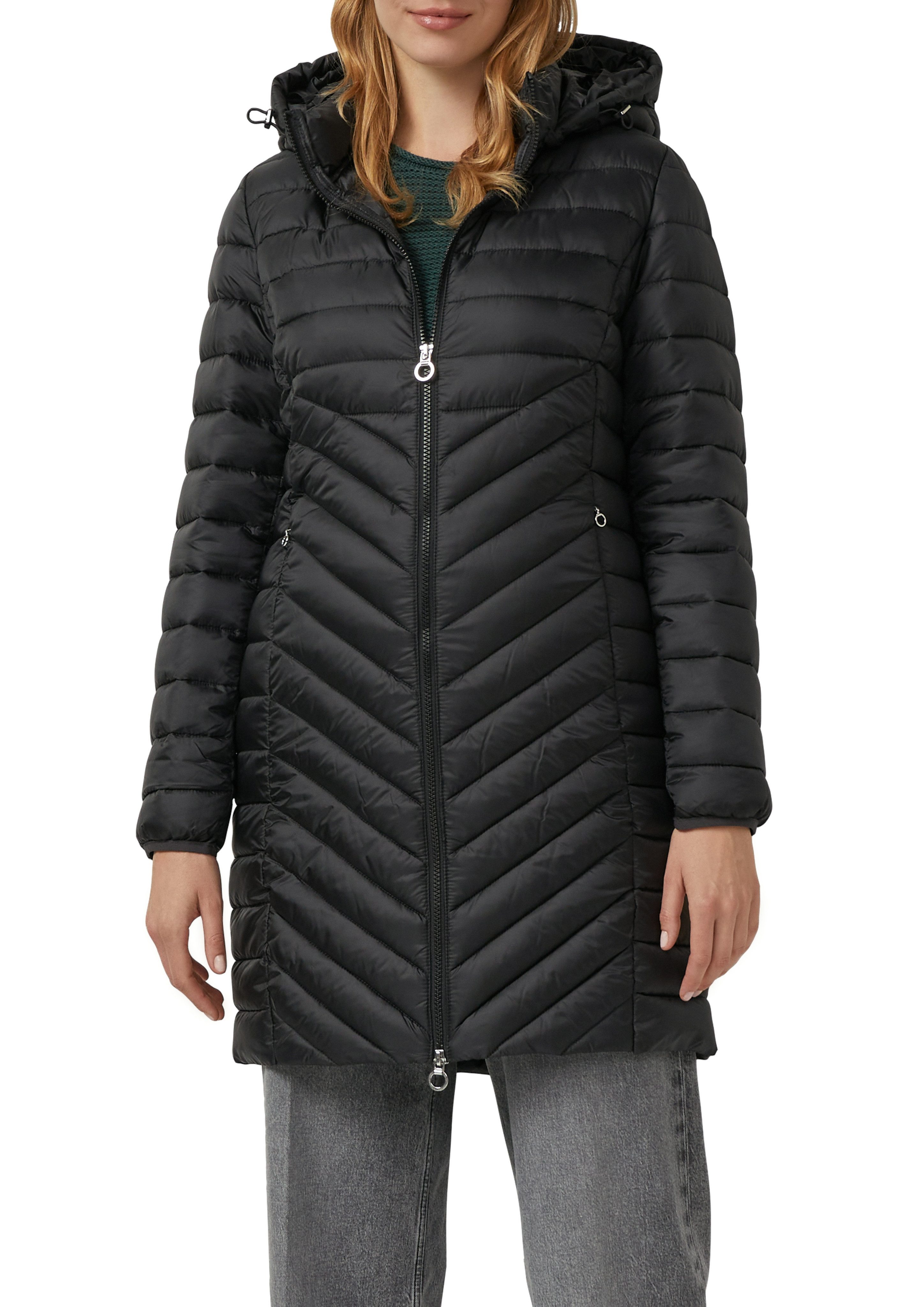 s.Oliver Steppmantel im Slim Fit, abnehmbare Kapuze günstig online kaufen