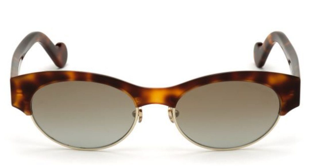 MONCLER Sonnenbrille Designer Sonnenbrille Damen – Havanna/Braun inkl. Original Etui (2-St)
