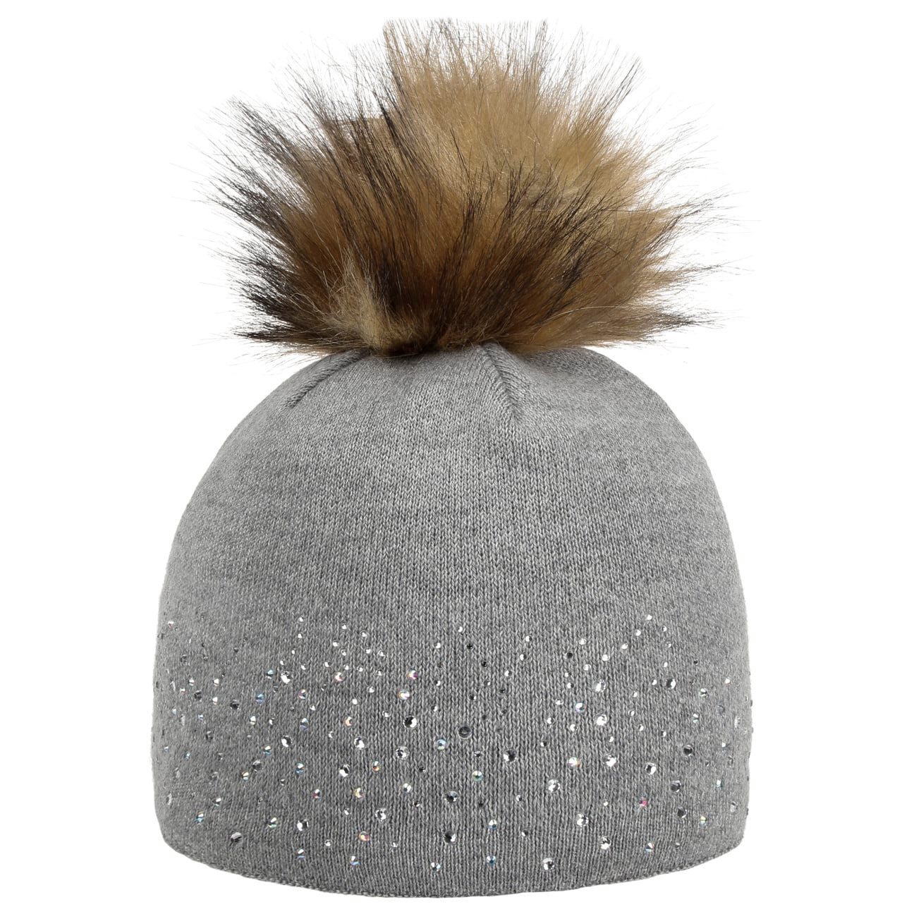 Eisbär Bommelmütze (1-St) Strickmütze mit Futter, Made in the EU