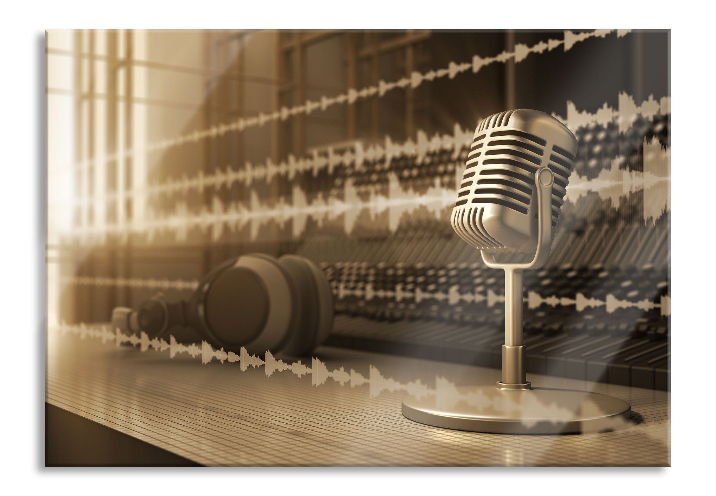 Glasbild Musikstudio