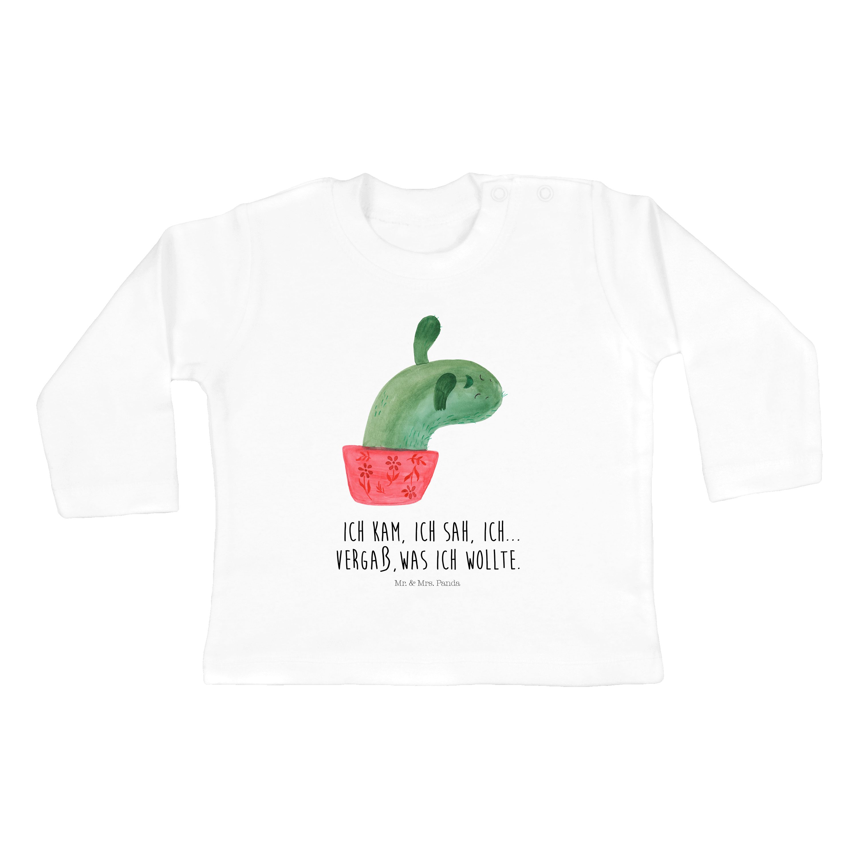 Mr. & Mrs. Panda Strampler Kaktus Mama - Weiß - Geschenk, Kakteen, Langarmshirt, uni, Motivation (1-tlg)